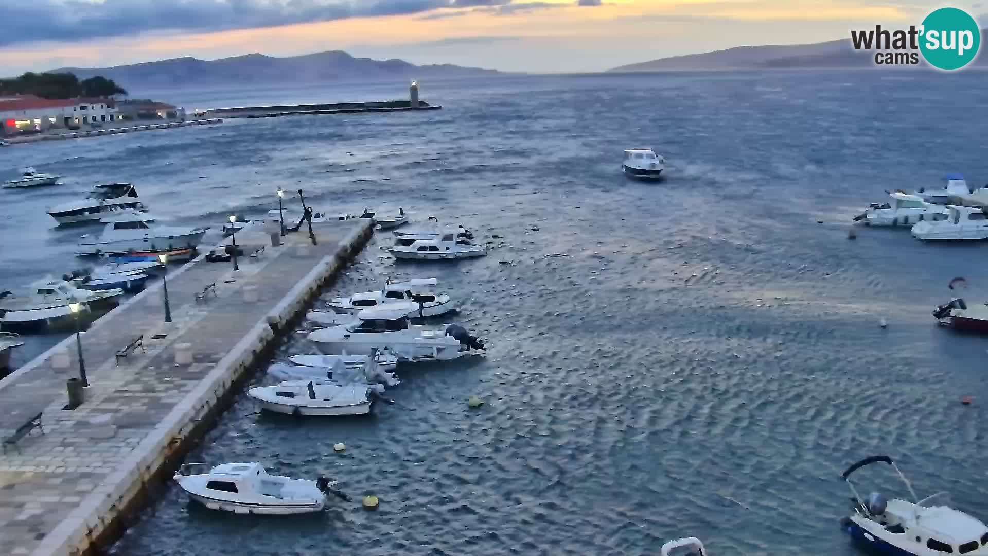 Webcam Senj – Panoramablick auf die Riva Senj