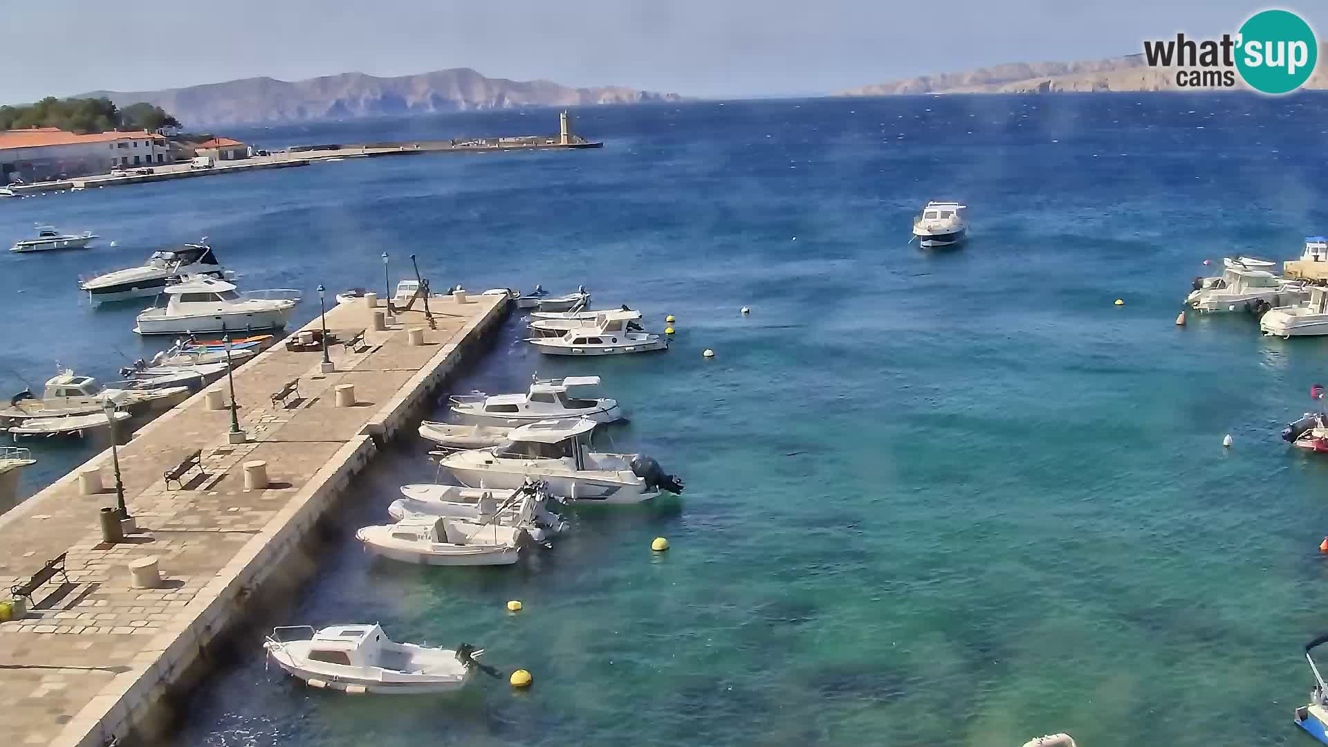 Livecam Senj – Vue panoramique de Senj riva