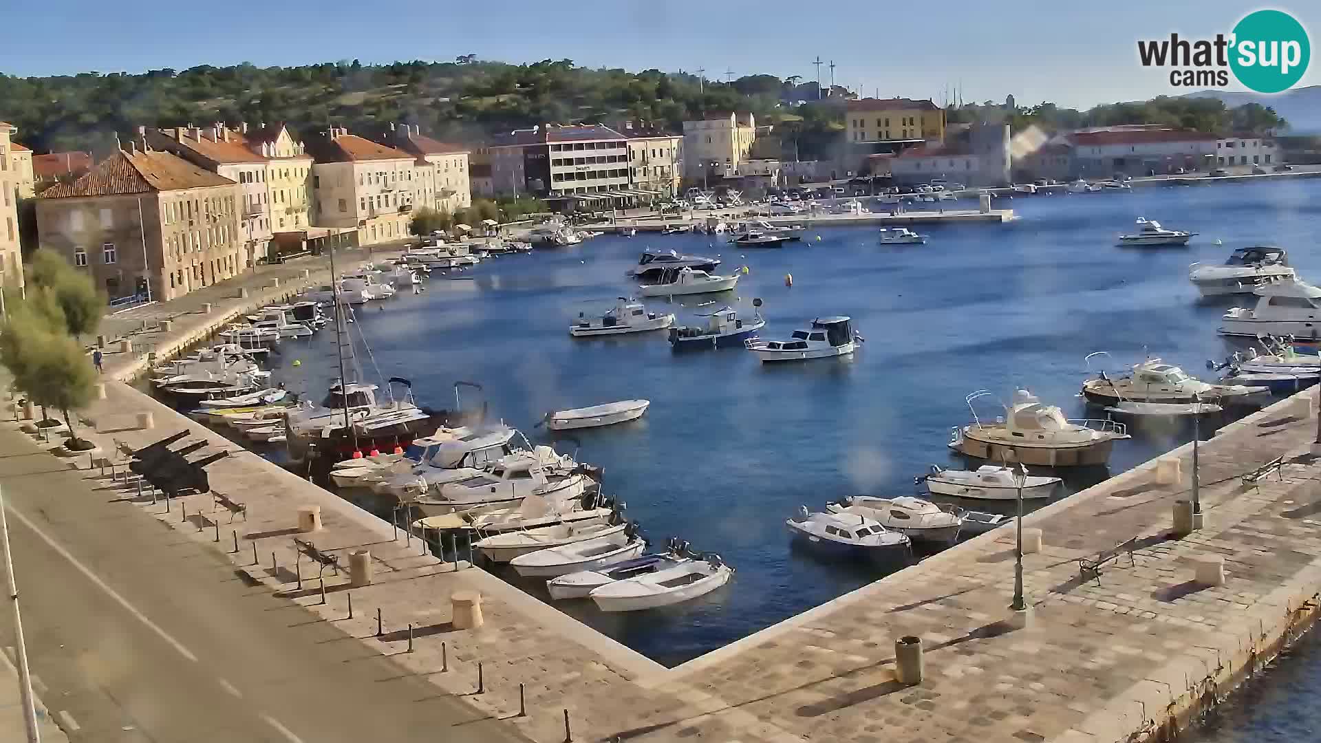 Livecam Senj – Vue panoramique de Senj riva