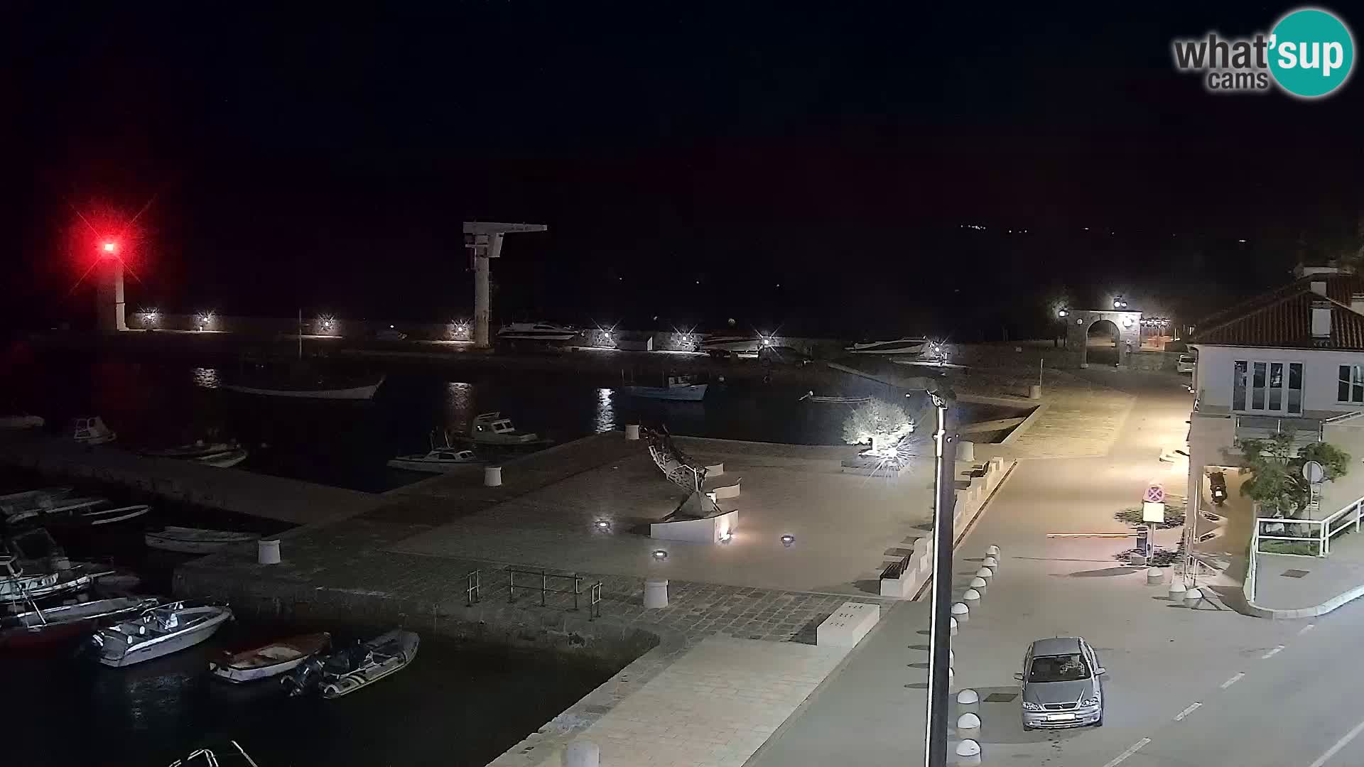 Webcam Senj – Panoramablick auf die Riva Senj
