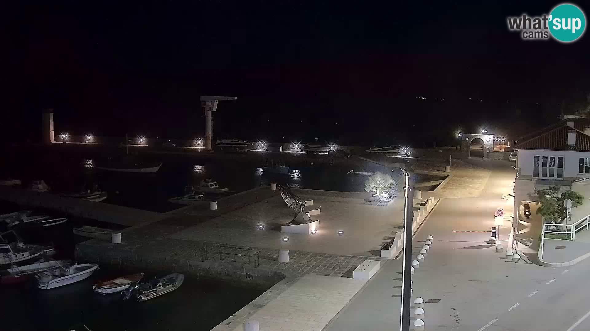 Webcam Senj – Panoramablick auf die Riva Senj