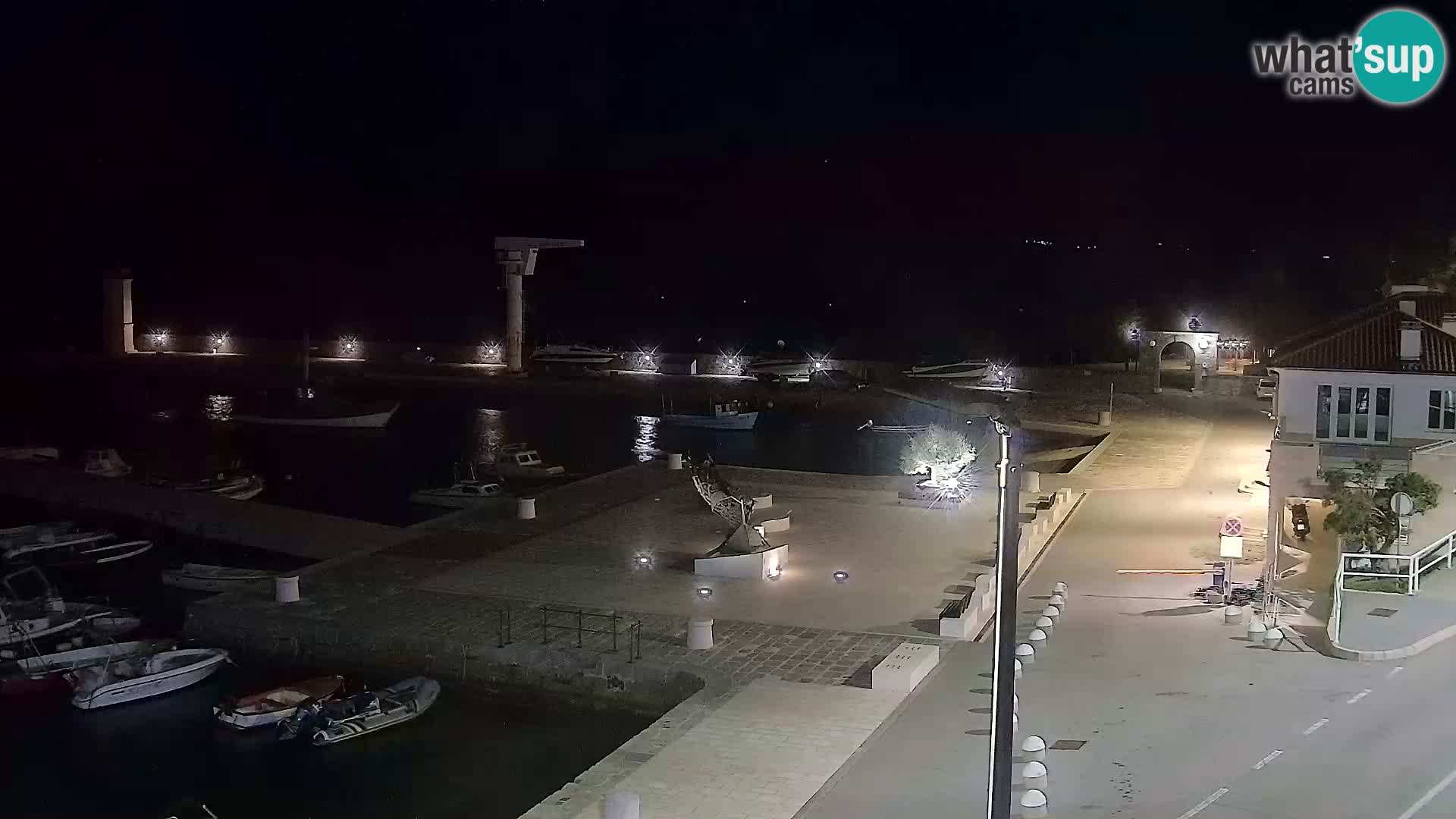 Webcam Senj – Panoramablick auf die Riva Senj