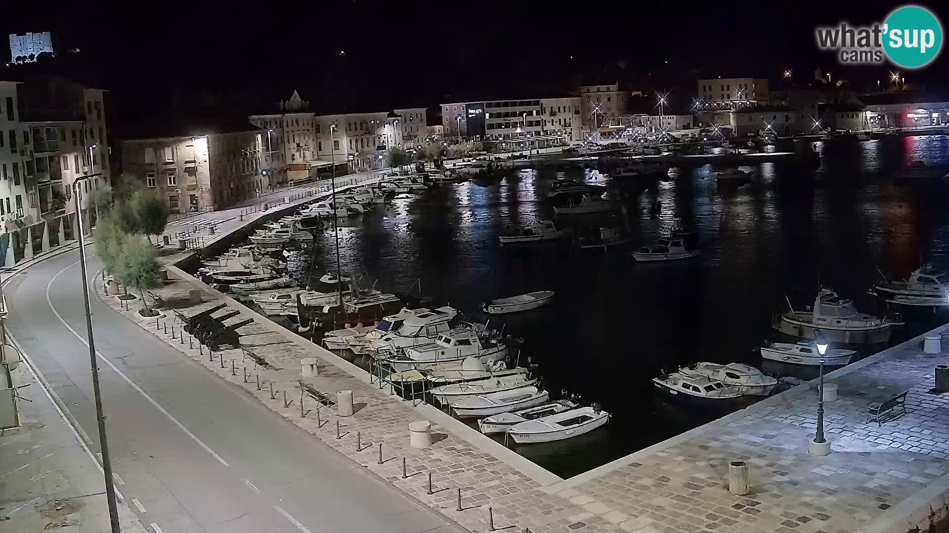 Livecam Senj – Vue panoramique de Senj riva