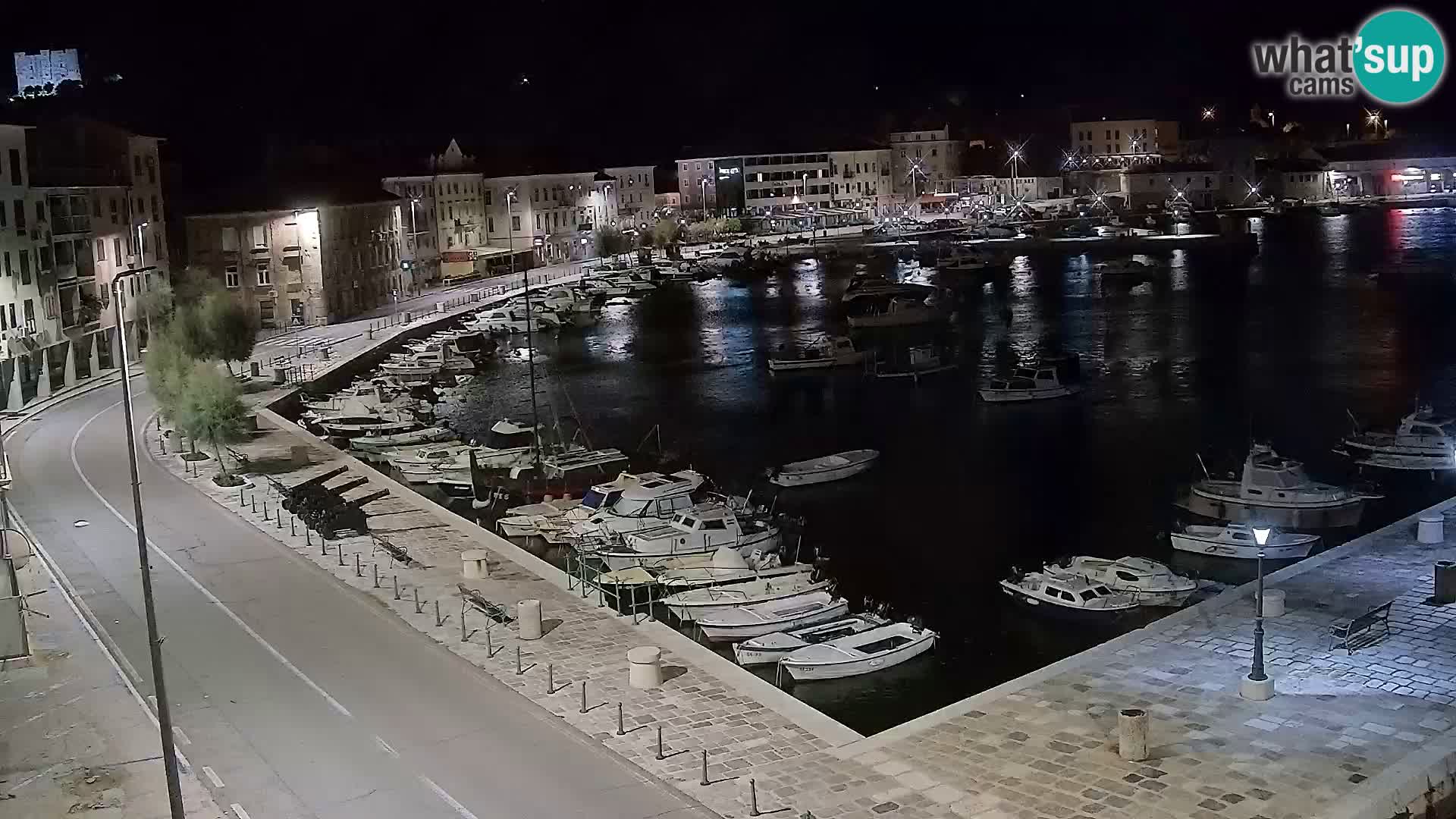 Livecam Senj – Vue panoramique de Senj riva