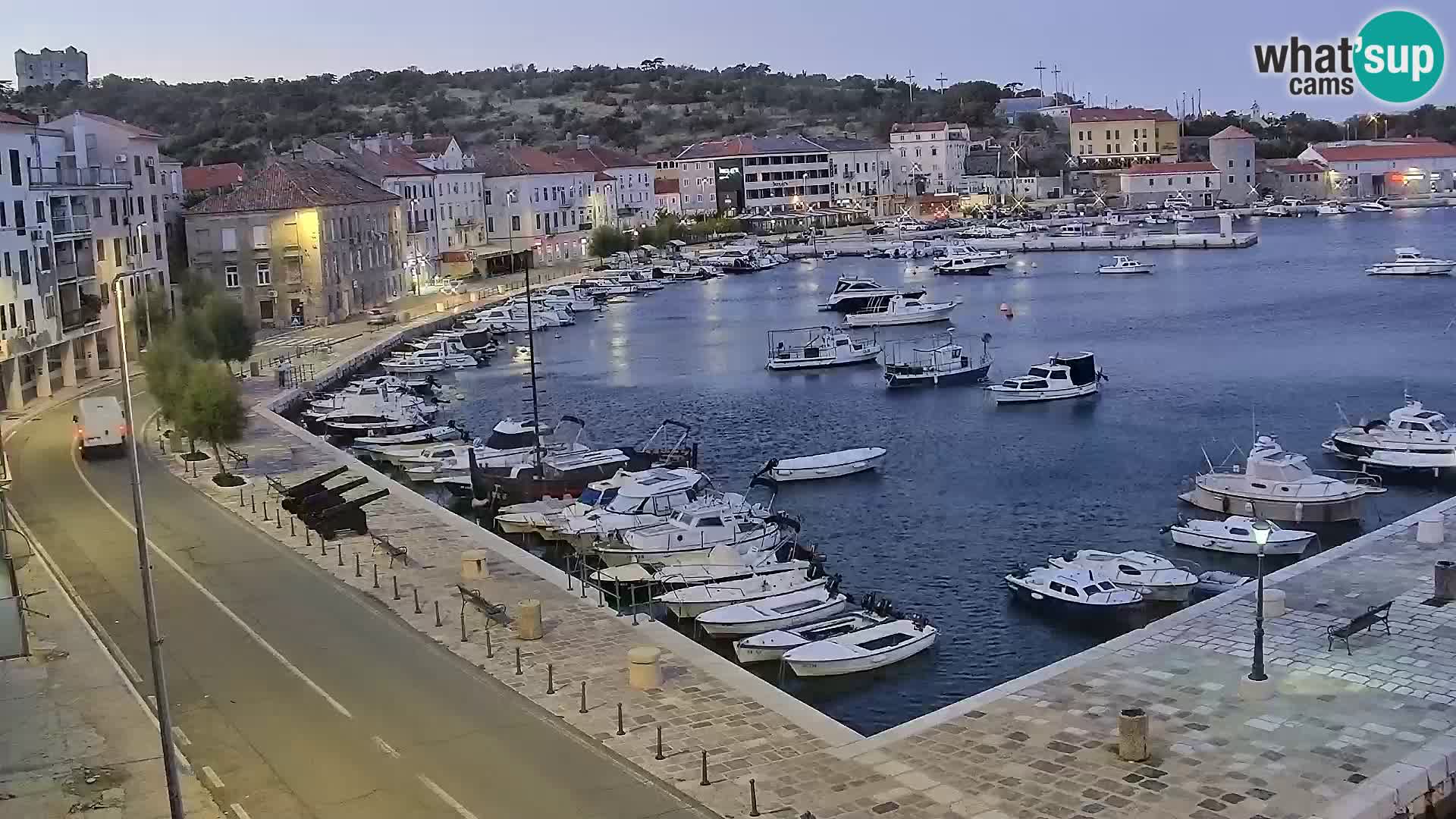 Webcam Senj – Panoramablick auf die Riva Senj