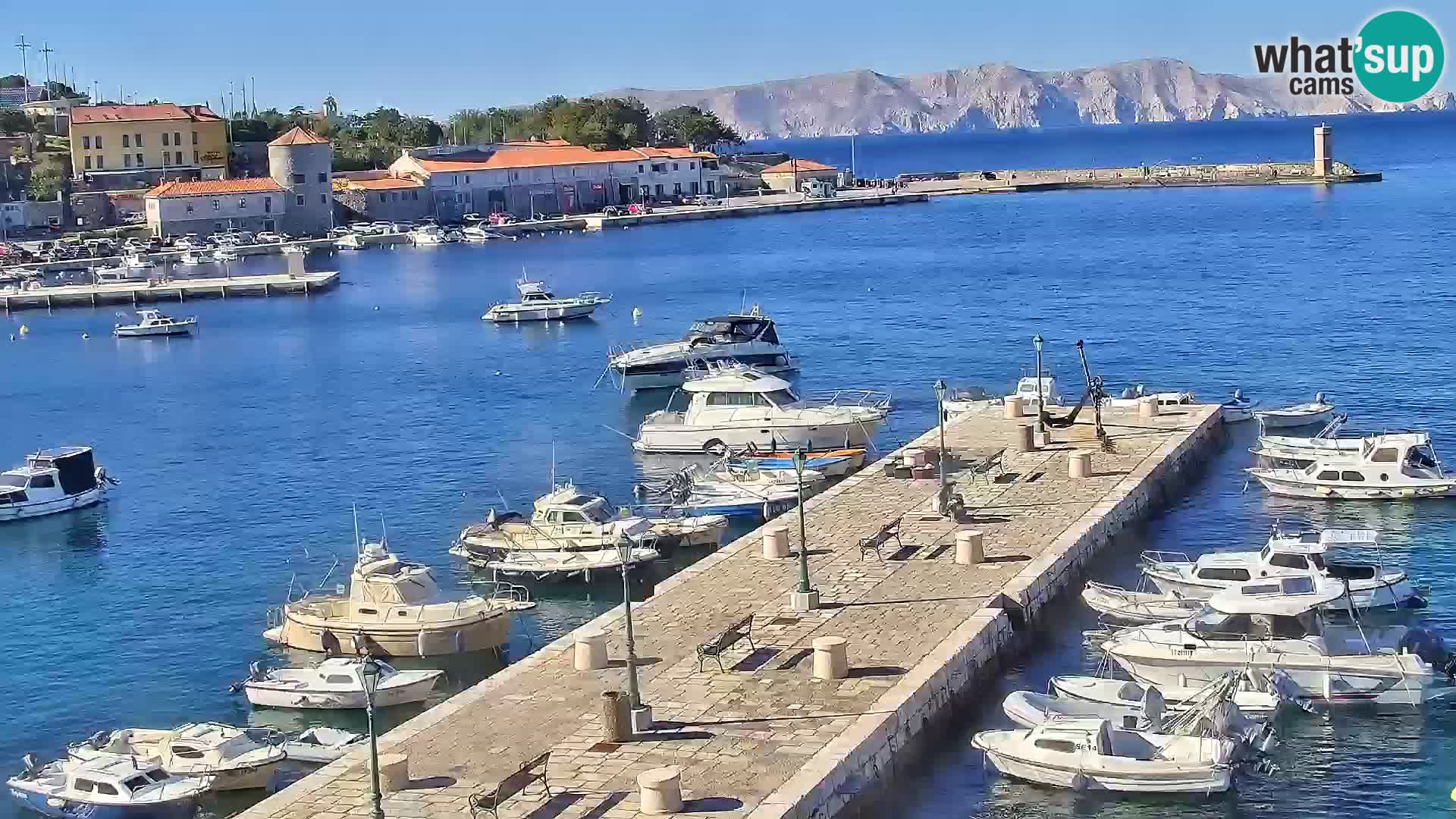 Livecam Senj – Vue panoramique de Senj riva