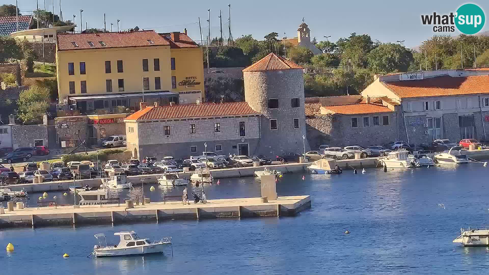 Livecam Senj – Vue panoramique de Senj riva