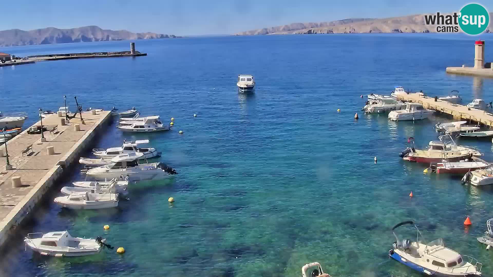 Livecam Senj – Vue panoramique de Senj riva