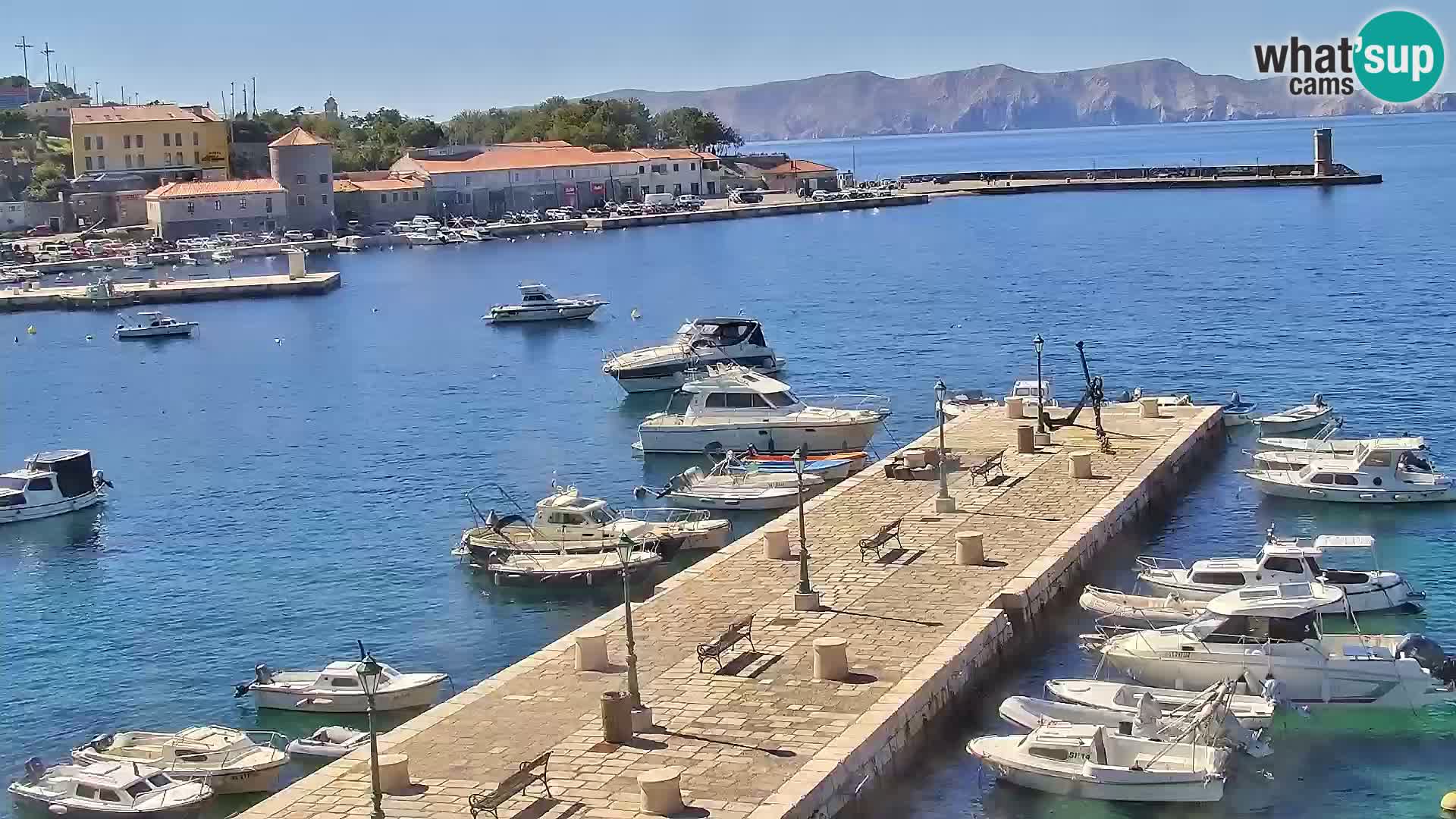 Webcam Senj – Panoramablick auf die Riva Senj