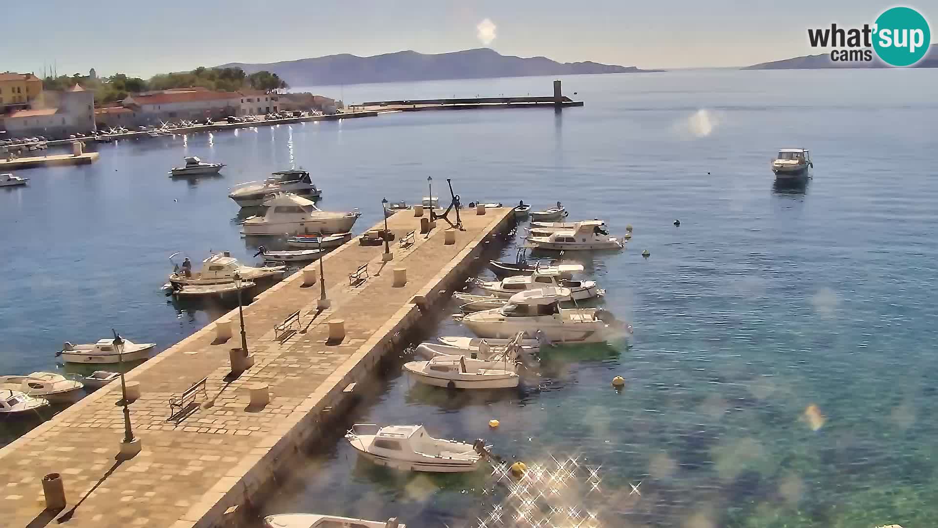 Webcam Senj – Panoramablick auf die Riva Senj