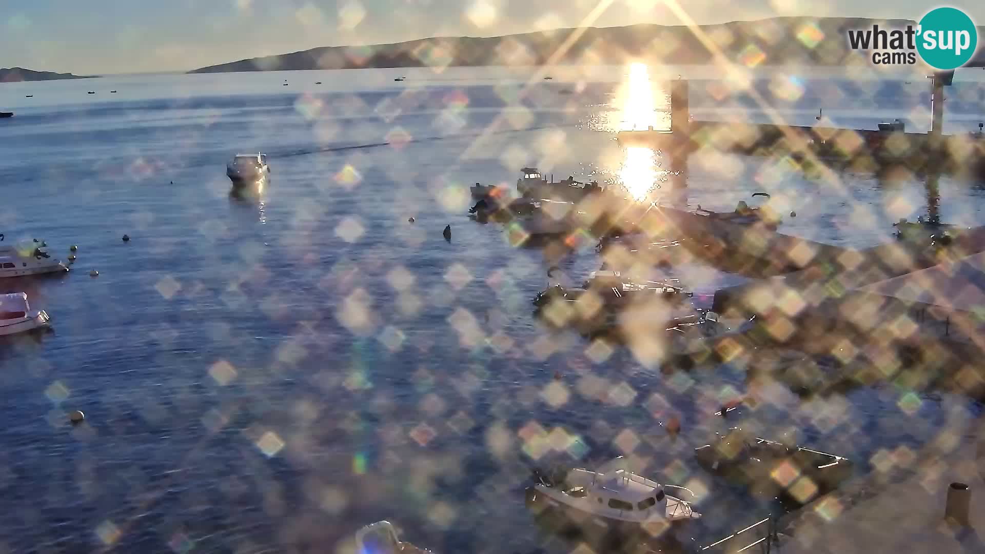 Webcam Senj – Panoramablick auf die Riva Senj