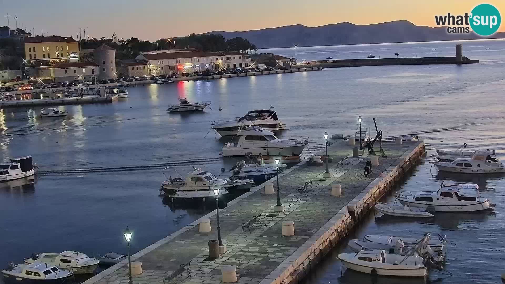 Webcam Senj – Panoramablick auf die Riva Senj