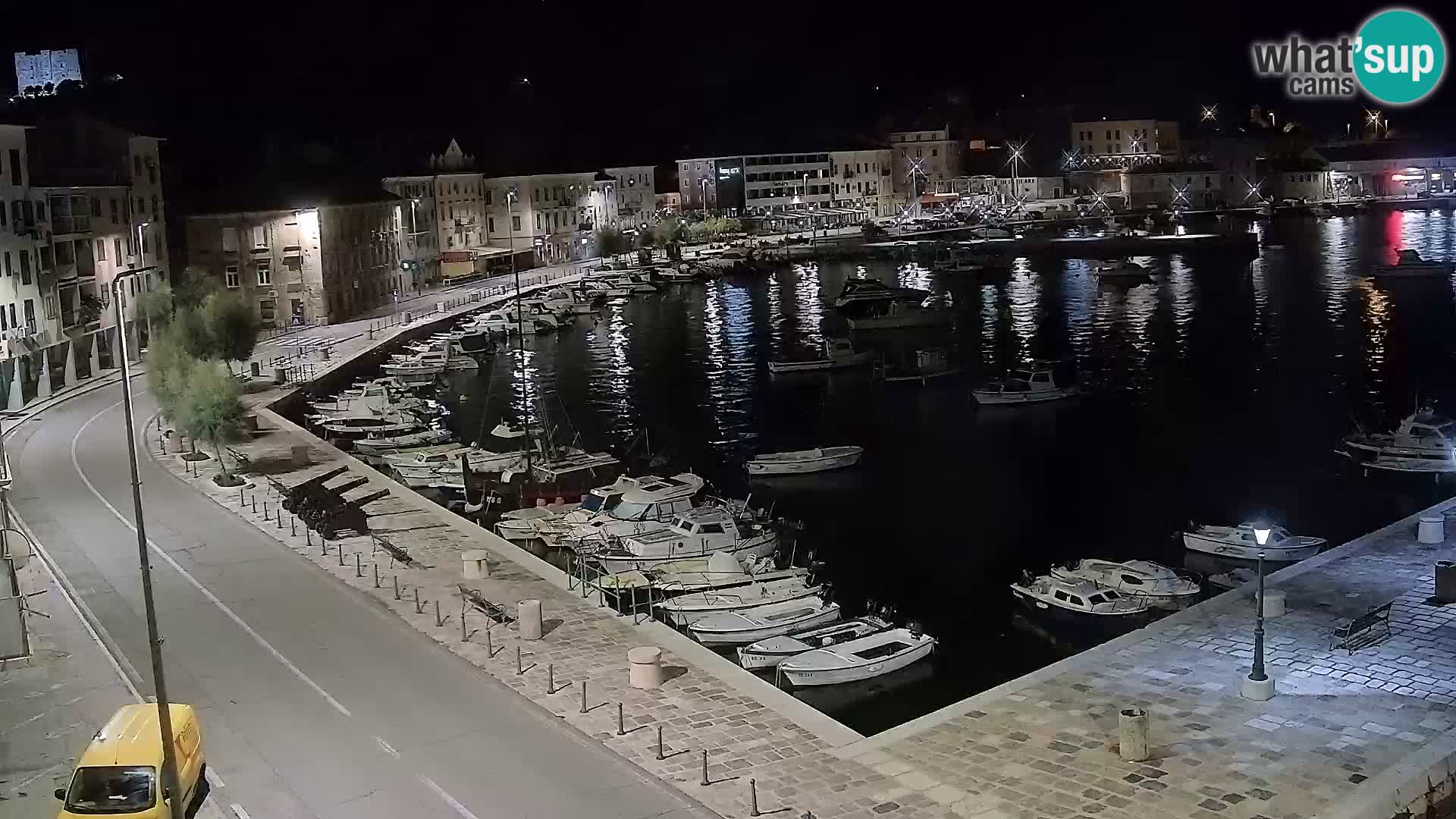 Livecam Senj – Vue panoramique de Senj riva