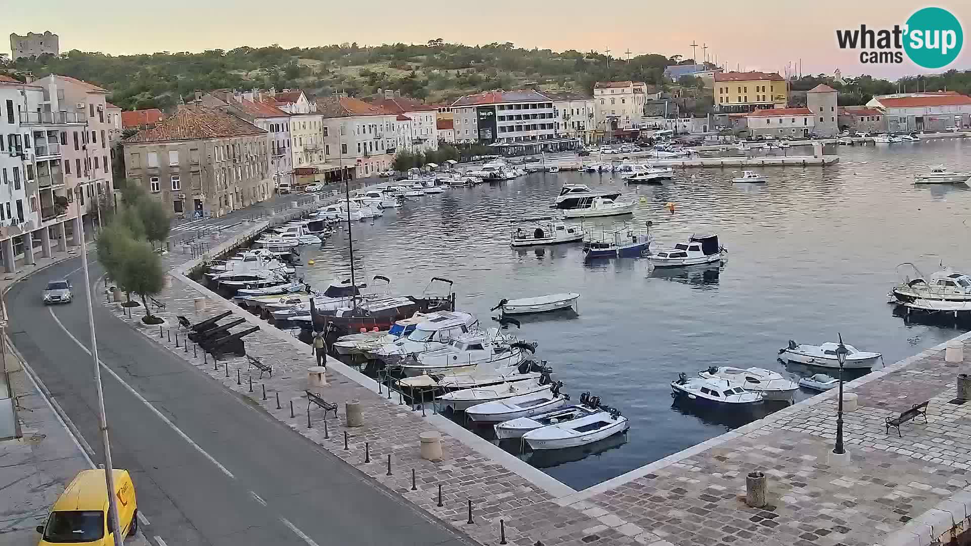 Livecam Senj – Vue panoramique de Senj riva