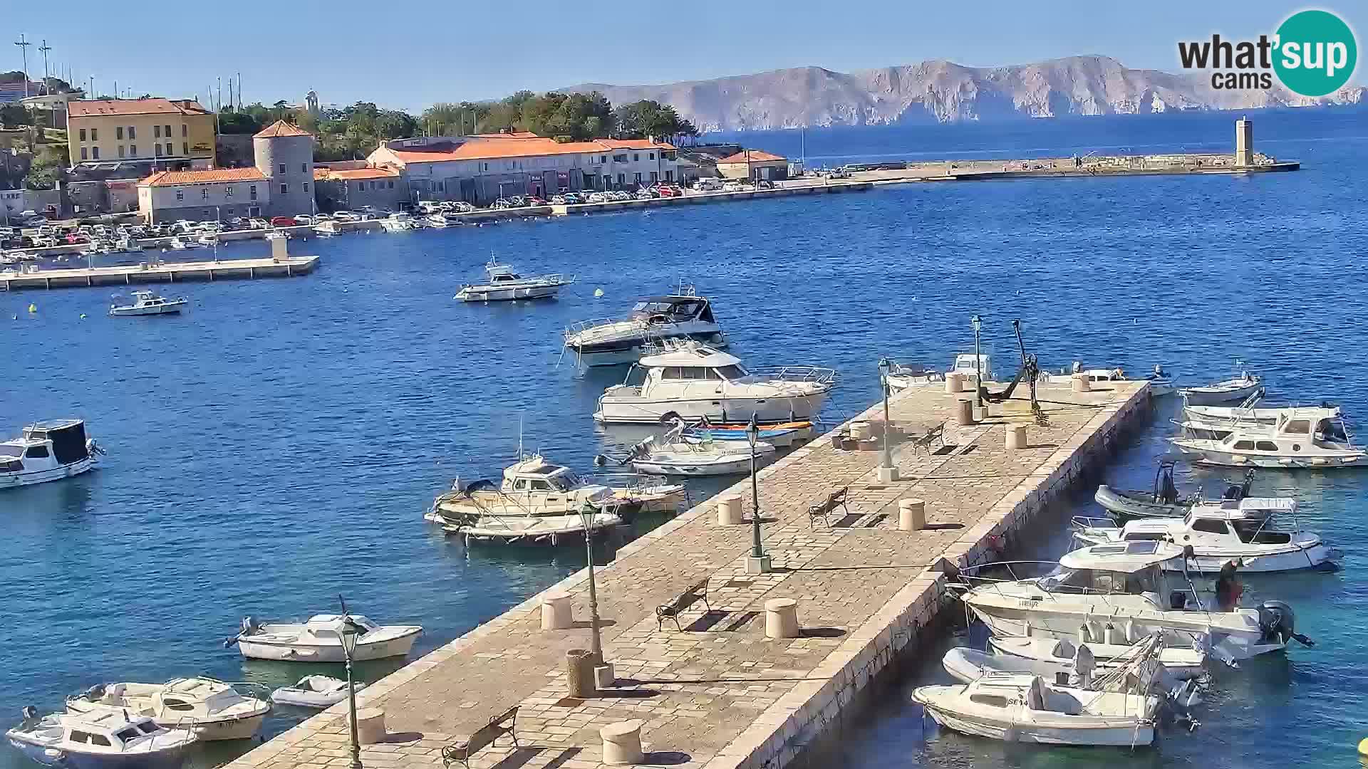 Webcam Senj – Panoramablick auf die Riva Senj
