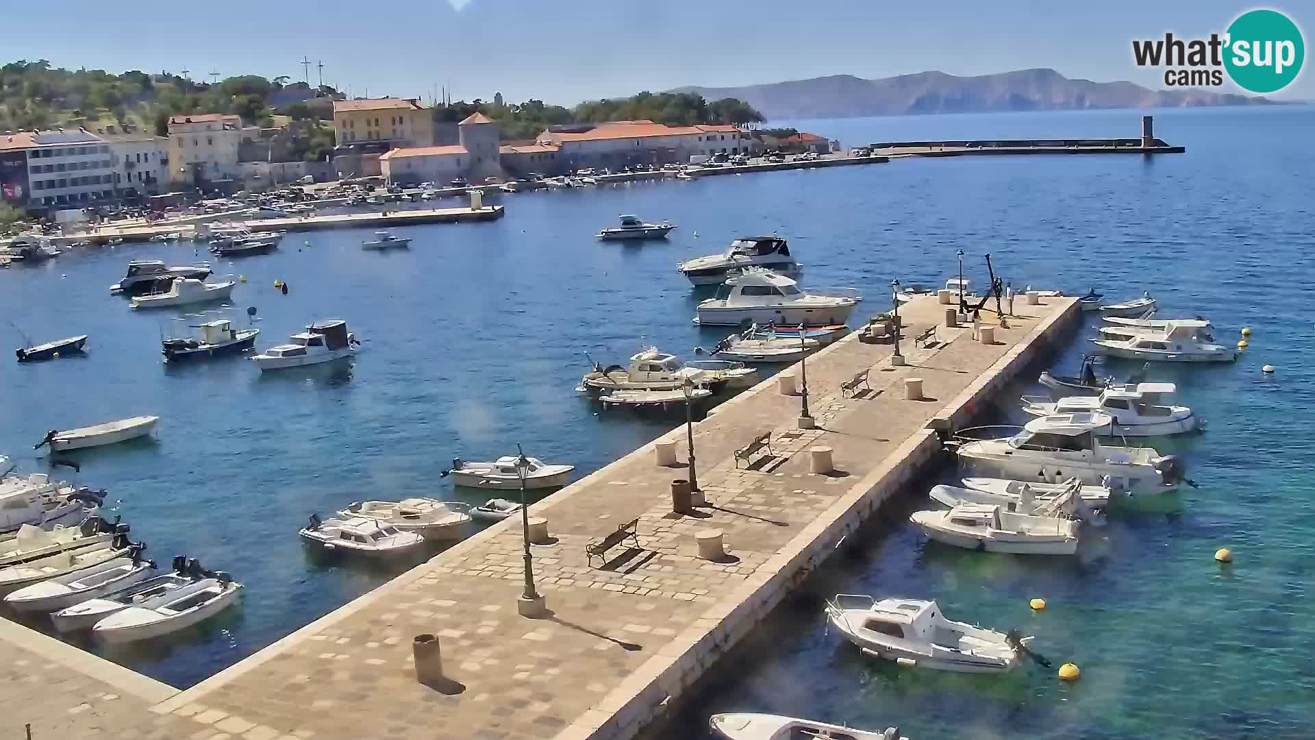Livecam Senj – Vue panoramique de Senj riva