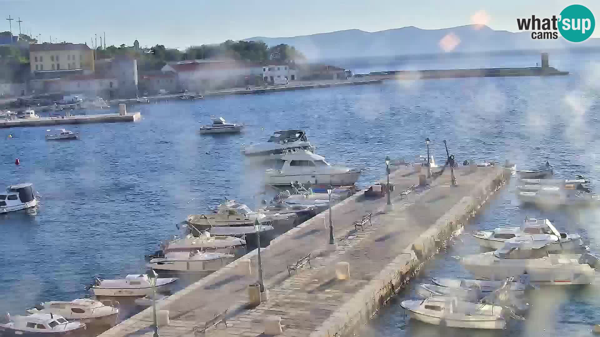 Webcam Senj – Panoramablick auf die Riva Senj