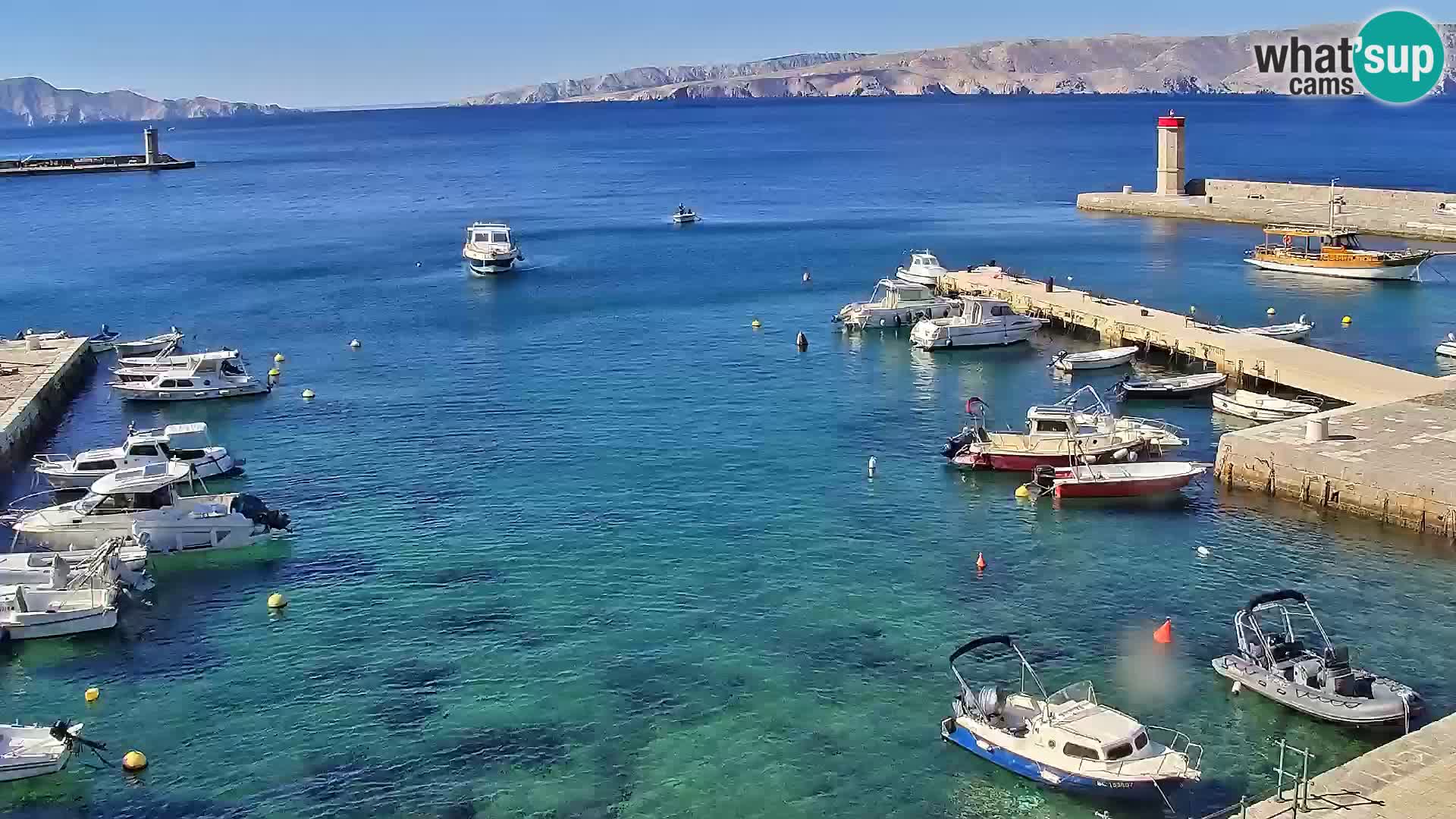 Webcam Senj – Panoramablick auf die Riva Senj