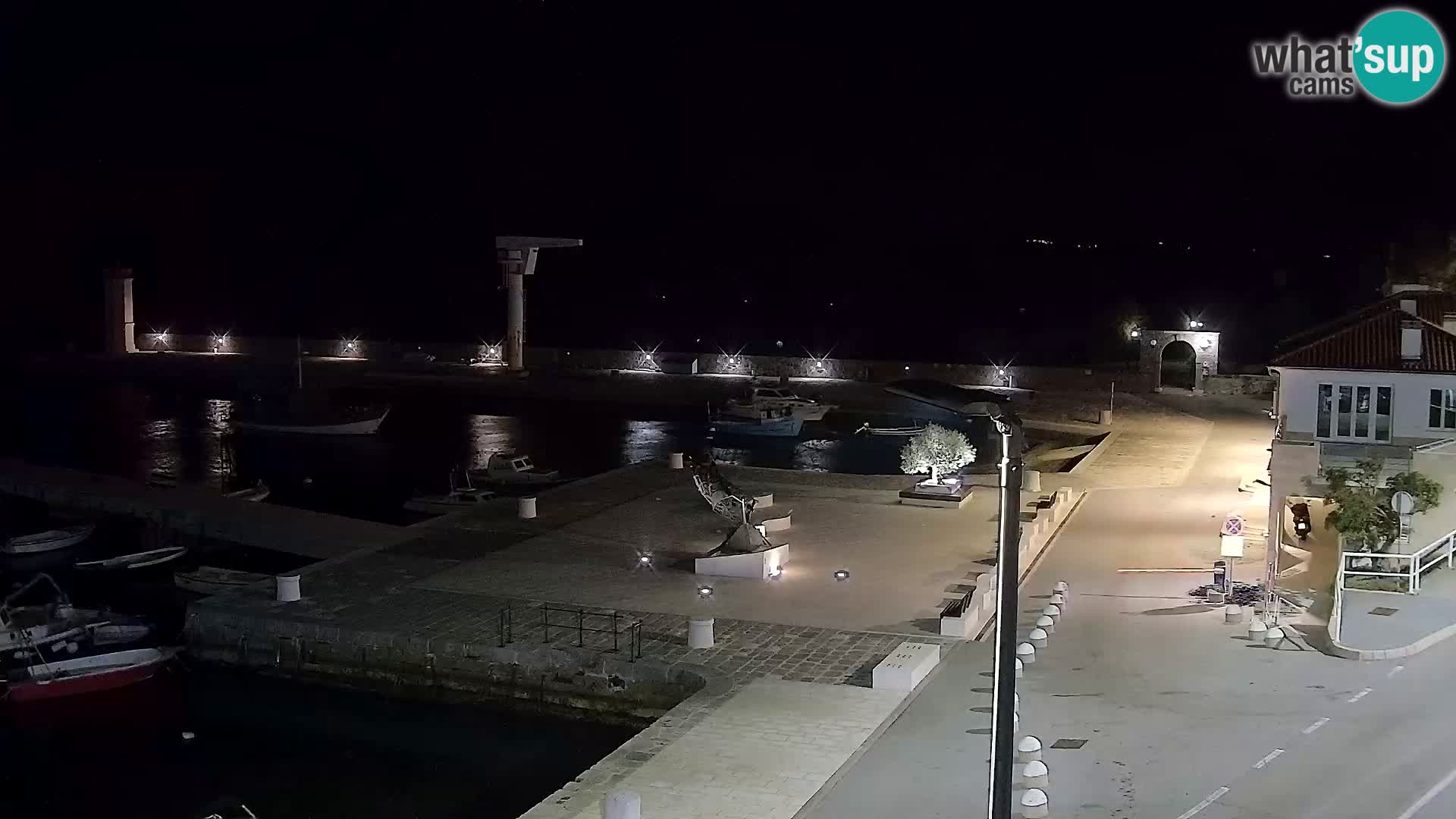 Webcam Senj – Panoramablick auf die Riva Senj