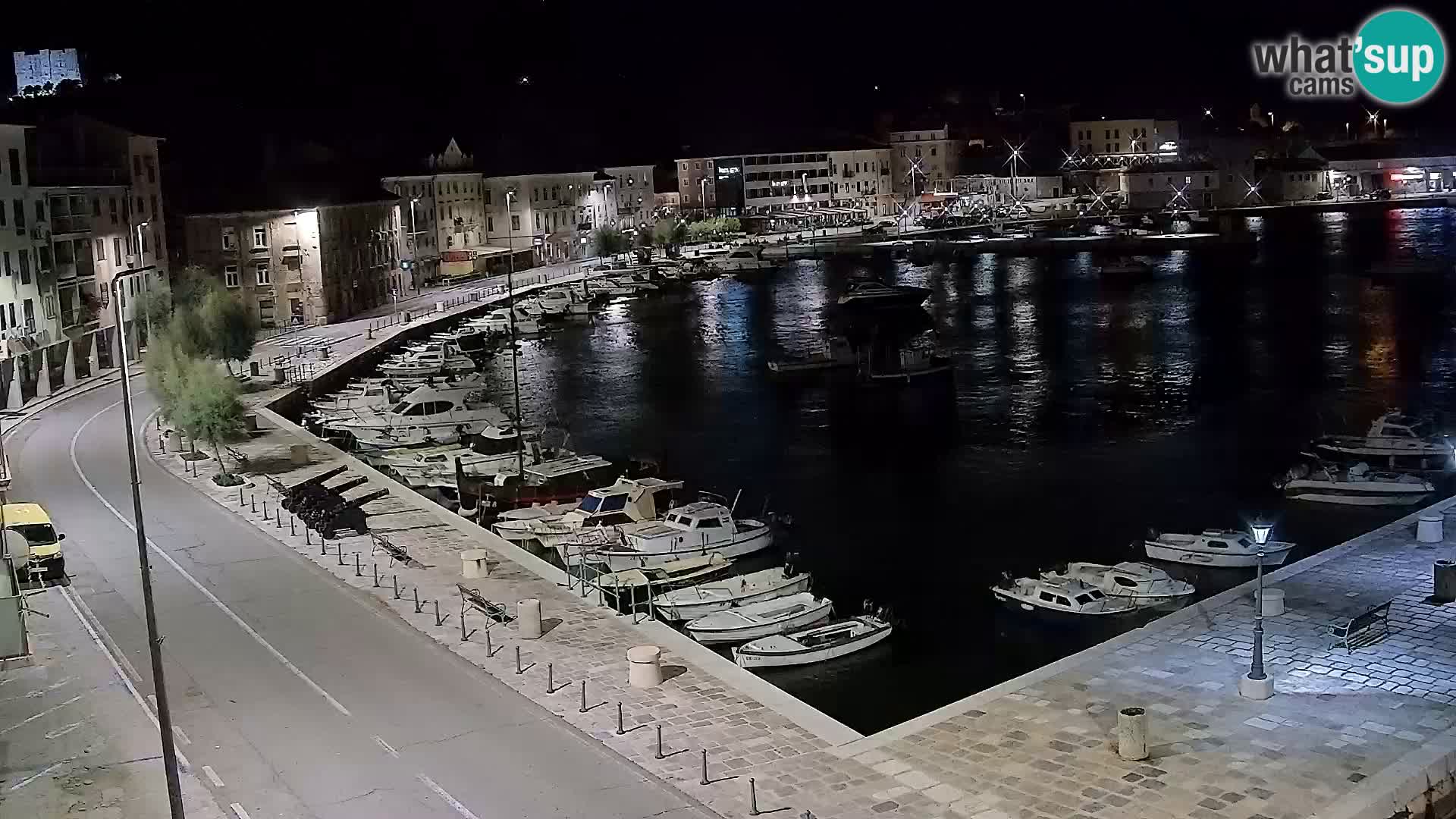 Webcam Senj – Panoramablick auf die Riva Senj