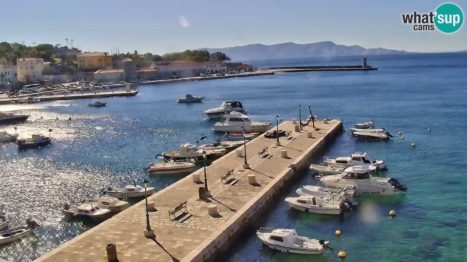 Livecam Senj – Vue panoramique de Senj riva