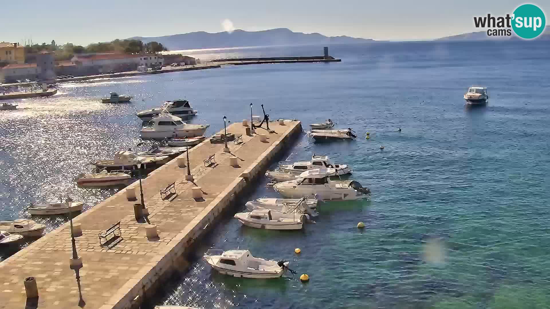Webcam Senj – Panoramablick auf die Riva Senj