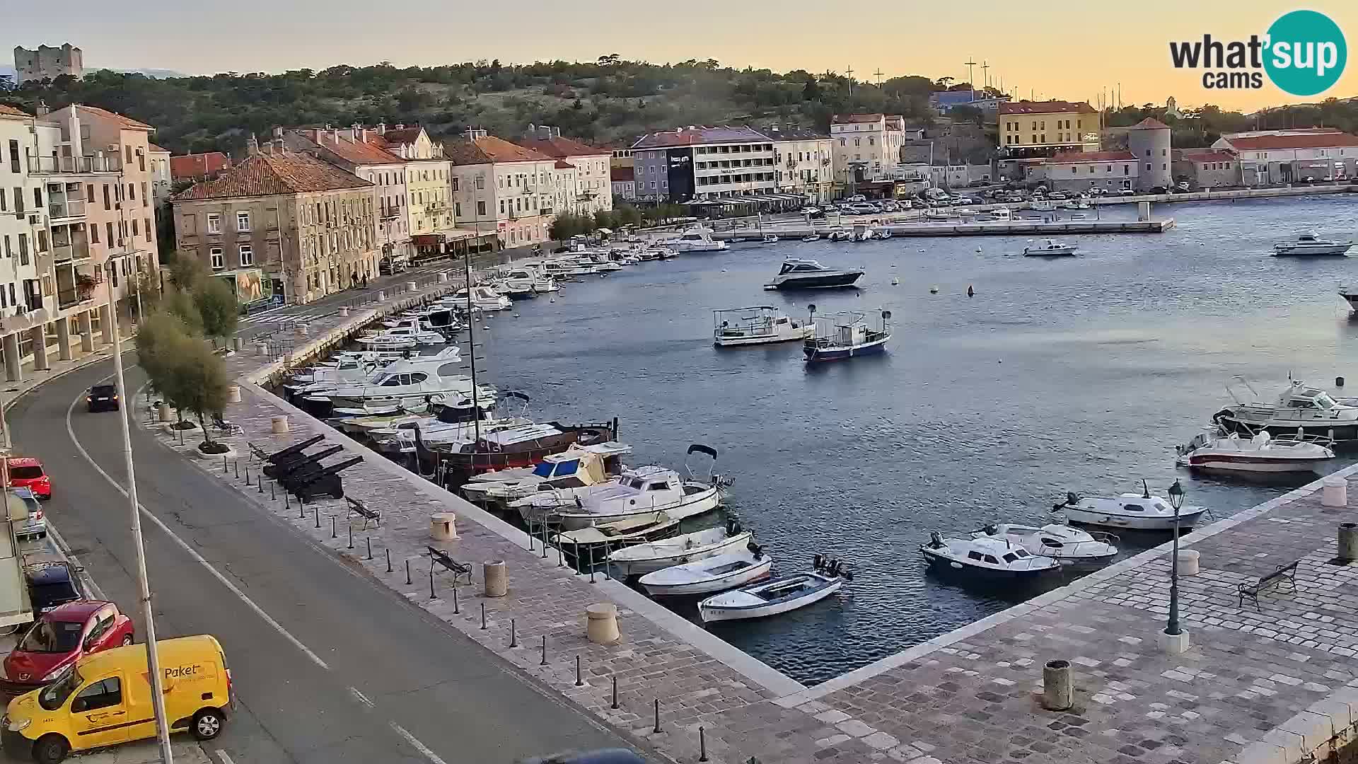 Livecam Senj – Vue panoramique de Senj riva