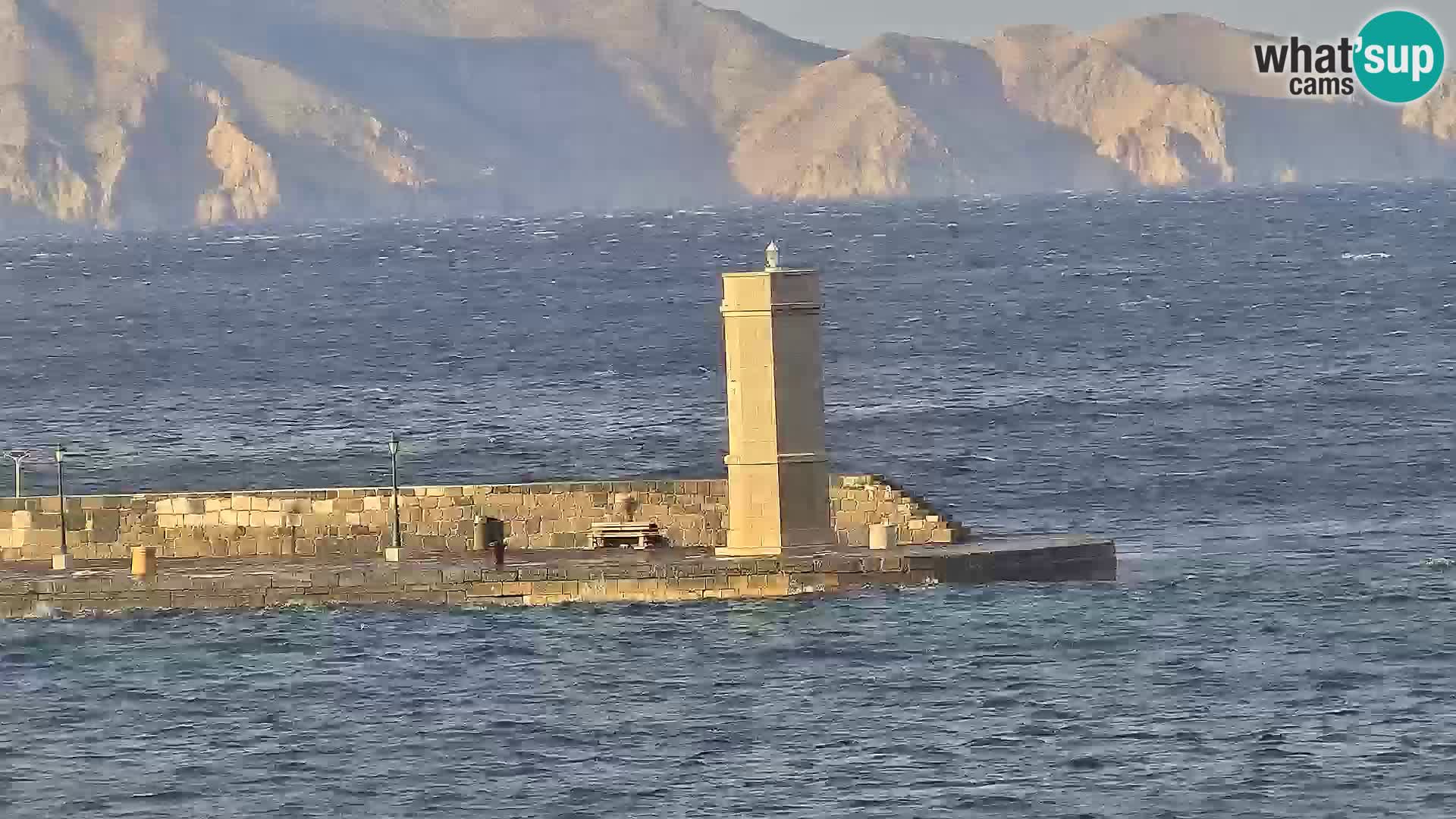 Webcam Senj – Panoramablick auf die Riva Senj