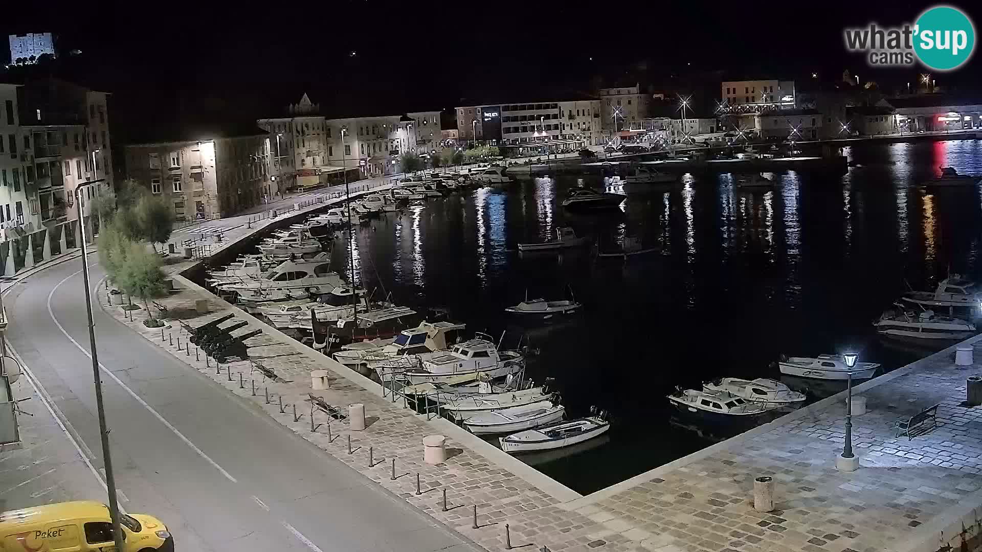 Webcam Senj – Panoramablick auf die Riva Senj