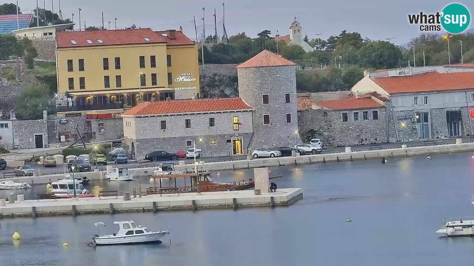 Webcam Senj – Panoramablick auf die Riva Senj