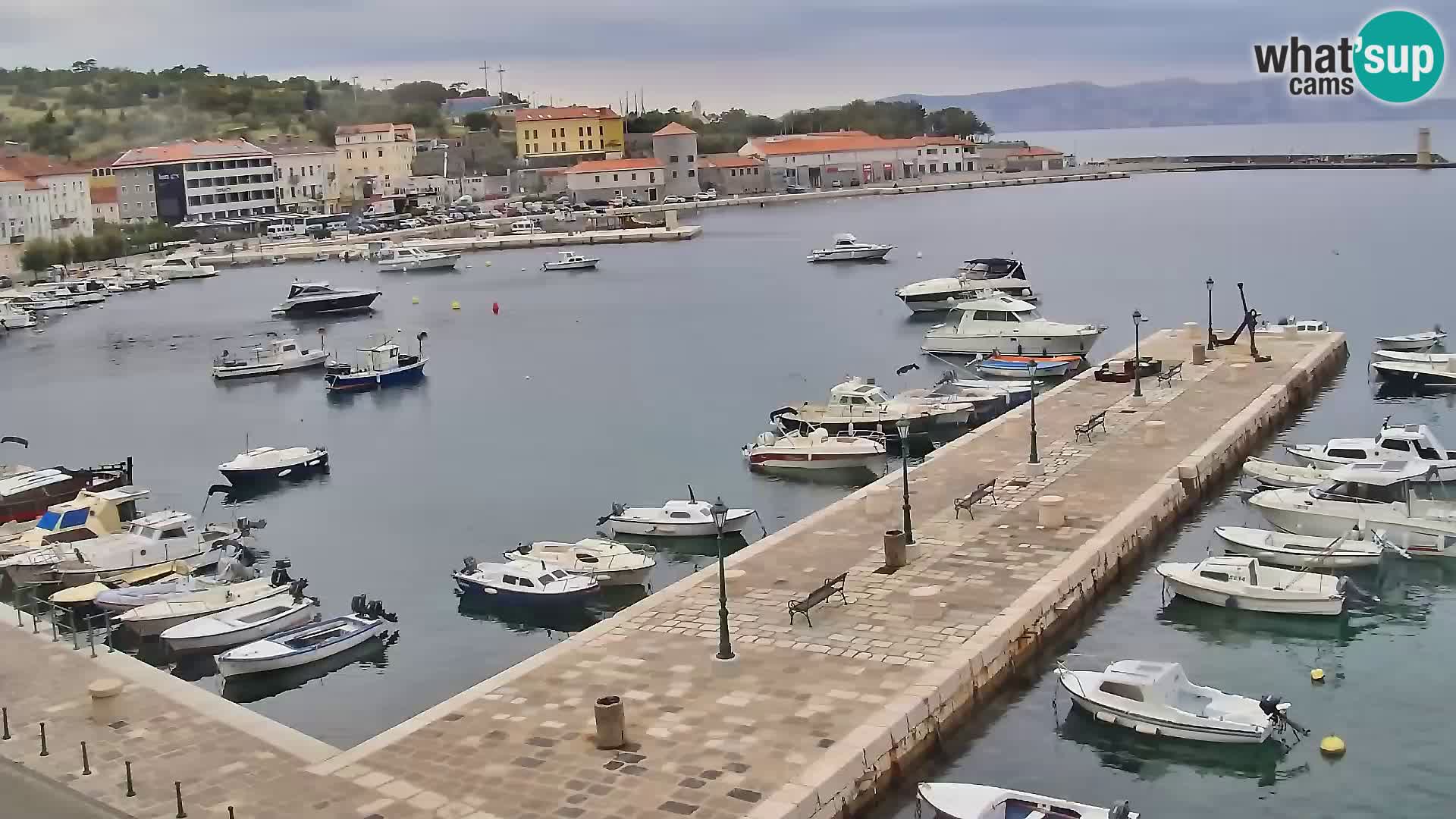 Webcam Senj – Panoramablick auf die Riva Senj