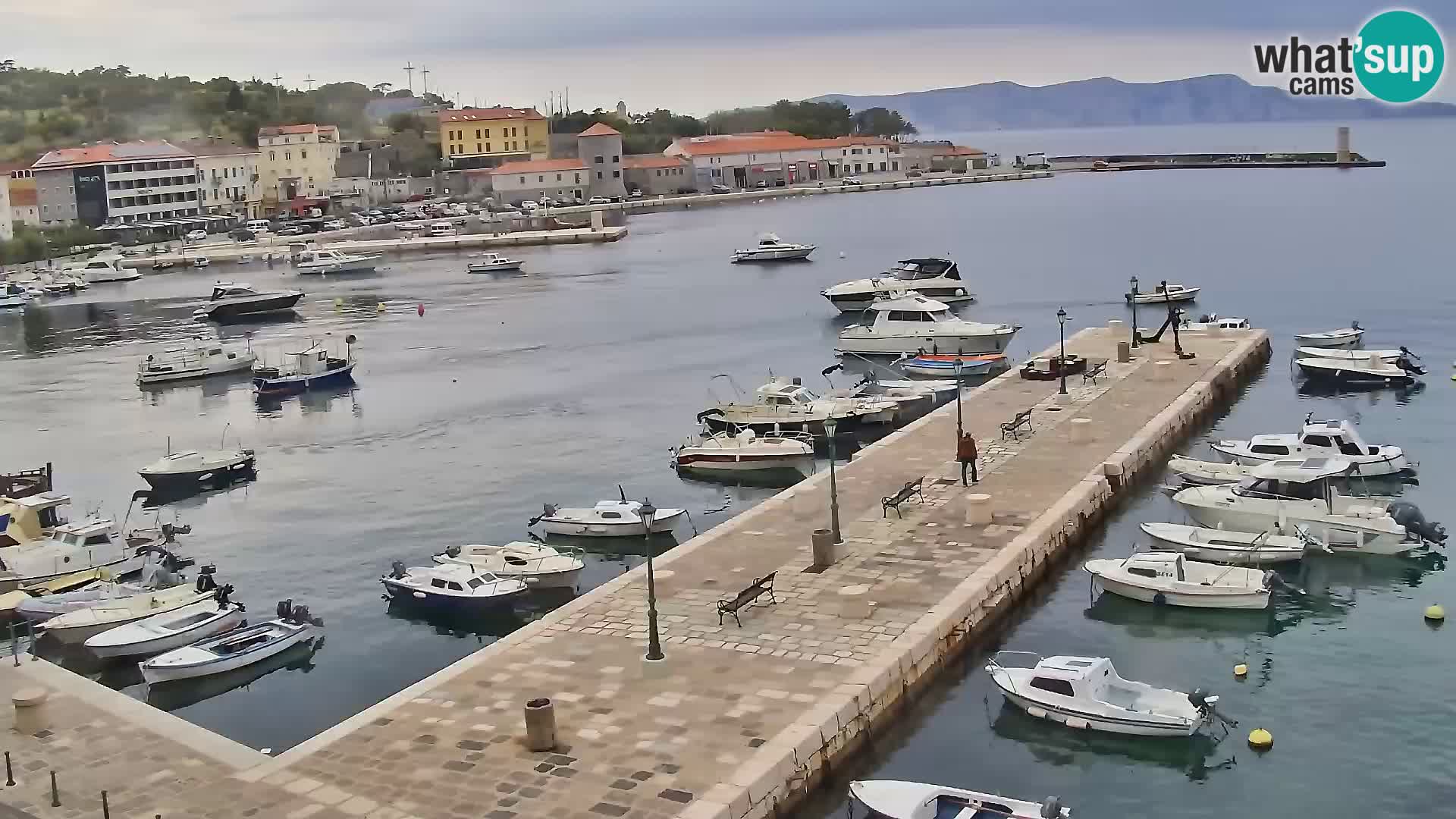 Webcam Senj – Panoramablick auf die Riva Senj