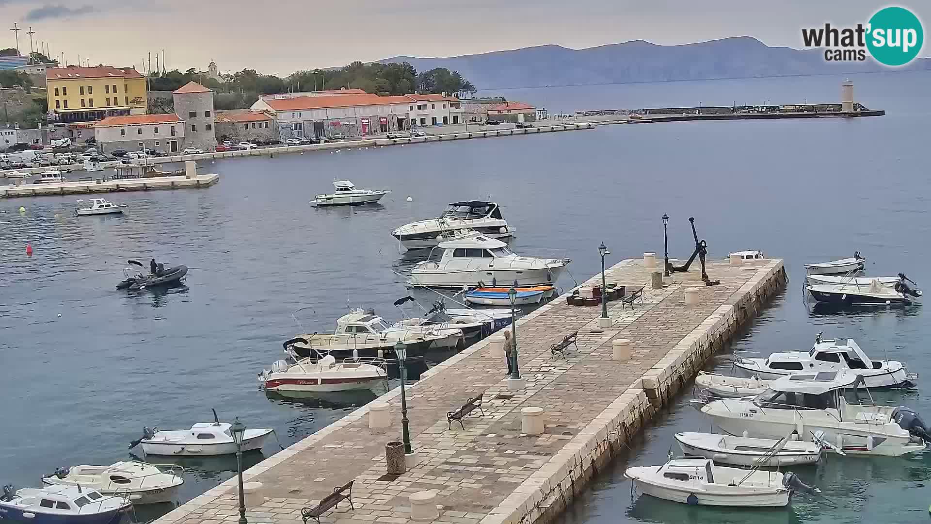 Webcam Senj – Panoramablick auf die Riva Senj