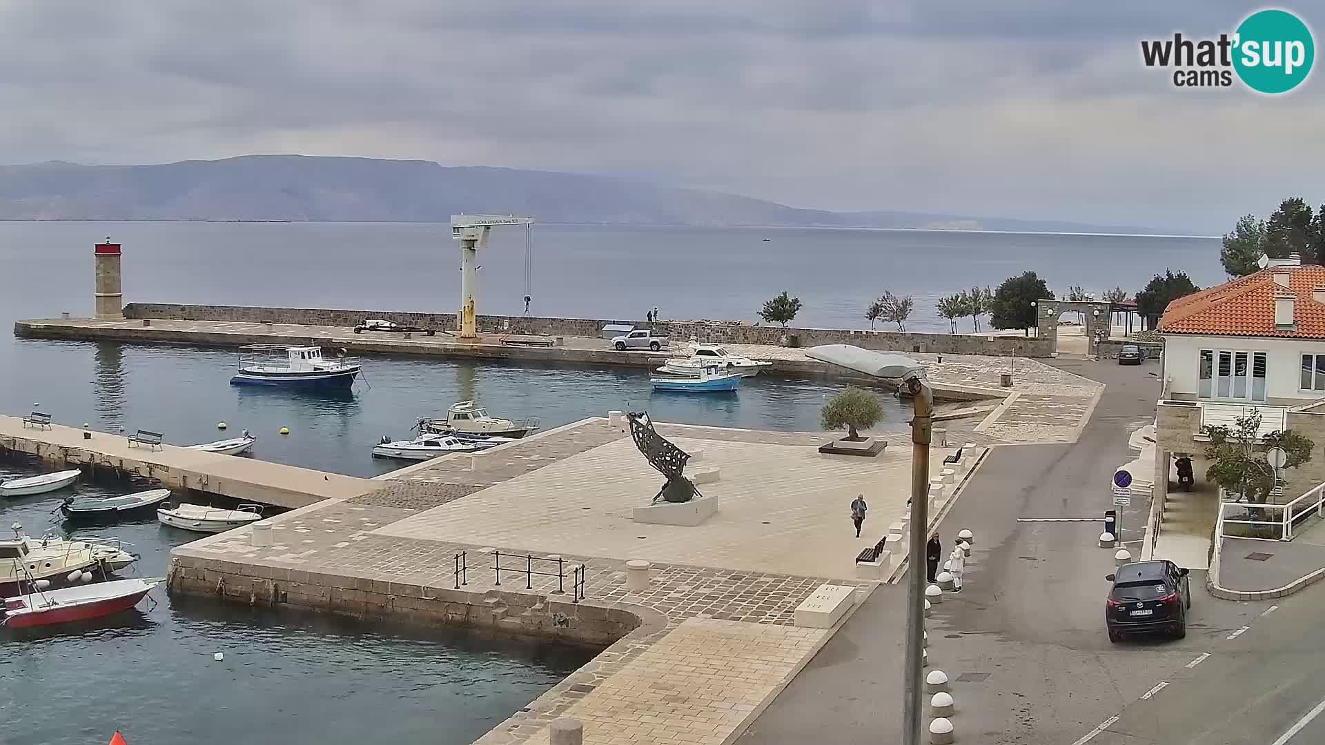 Webcam Senj – Panoramablick auf die Riva Senj