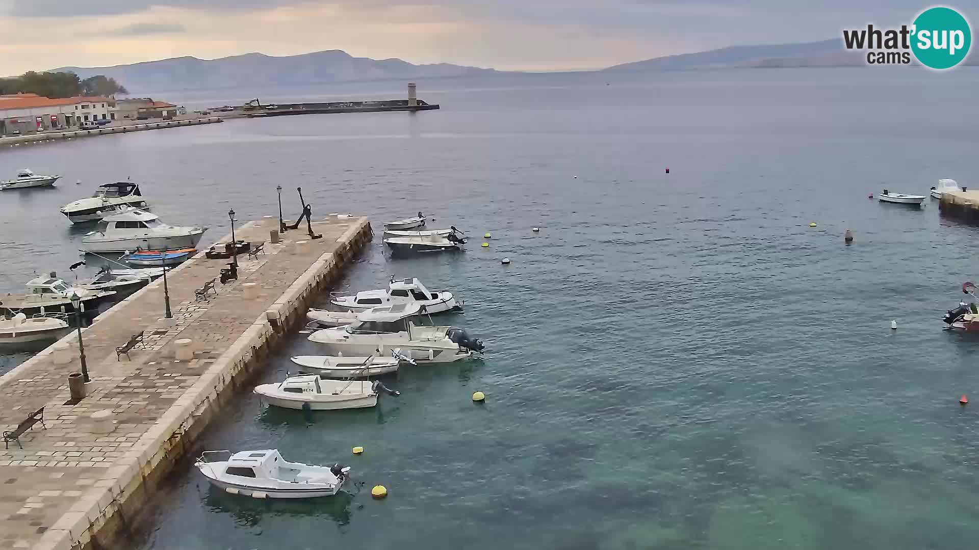 Webcam Senj – Panoramablick auf die Riva Senj