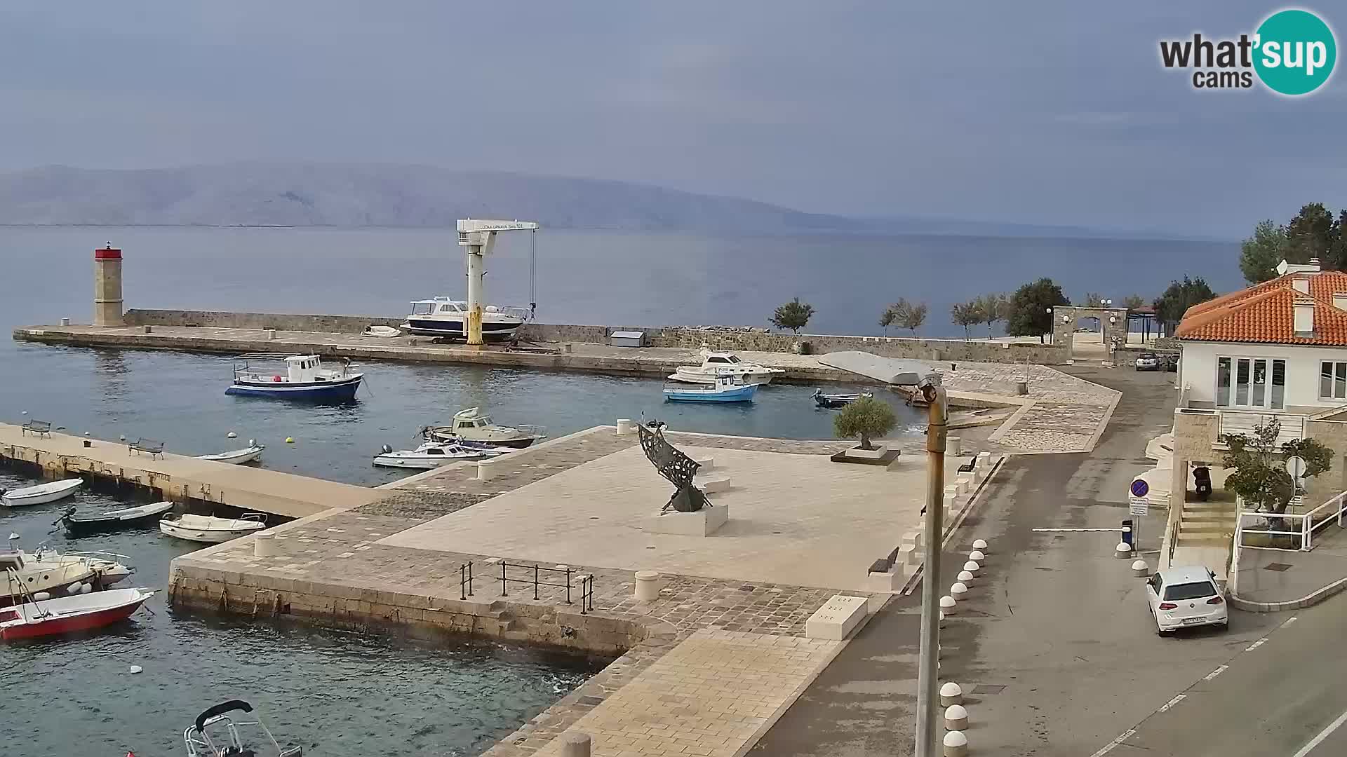 Livecam Senj – Vue panoramique de Senj riva