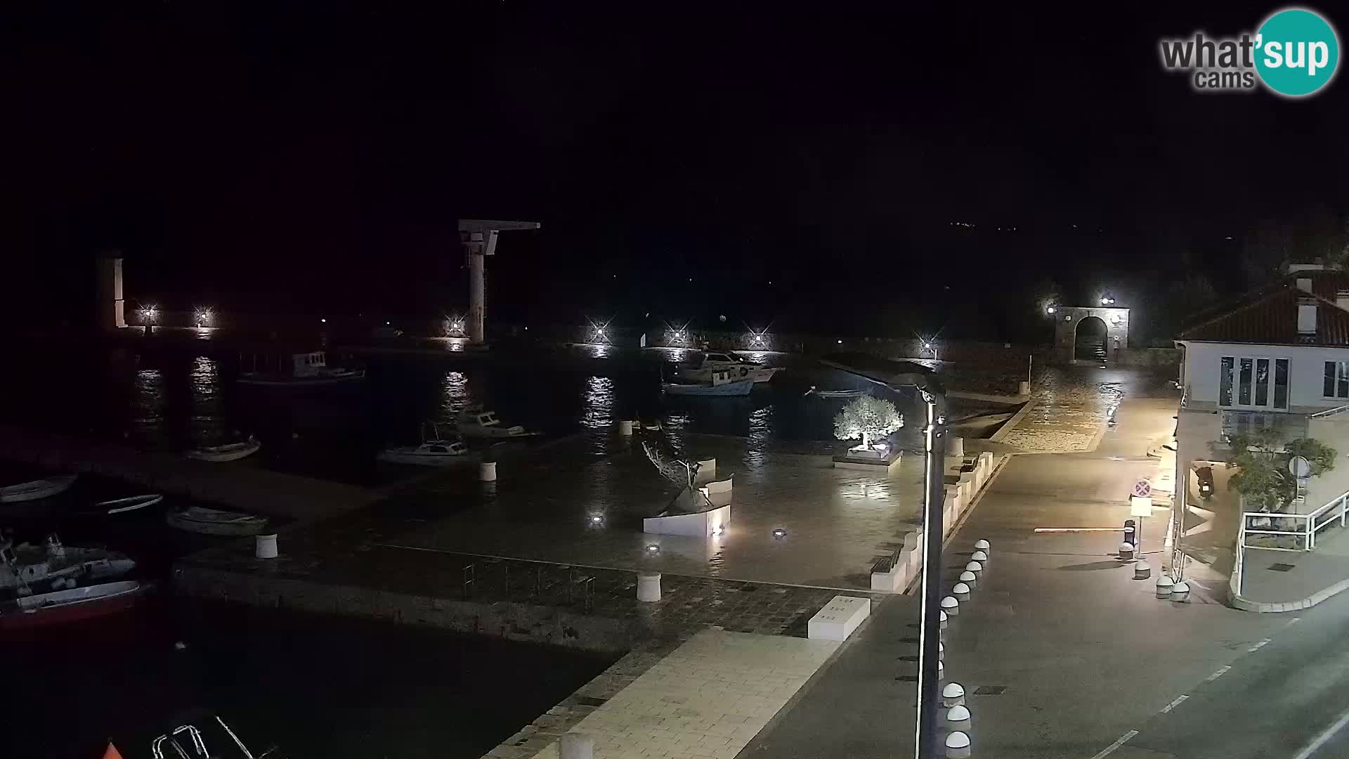 Livecam Senj – Vue panoramique de Senj riva