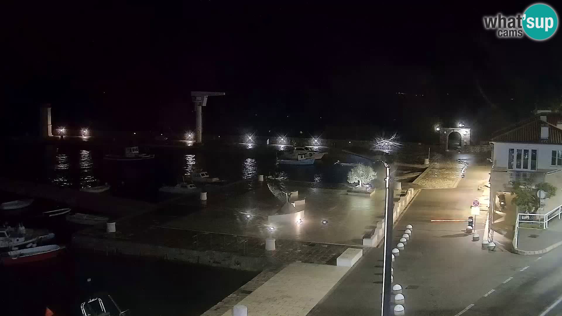Livecam Senj – Vue panoramique de Senj riva