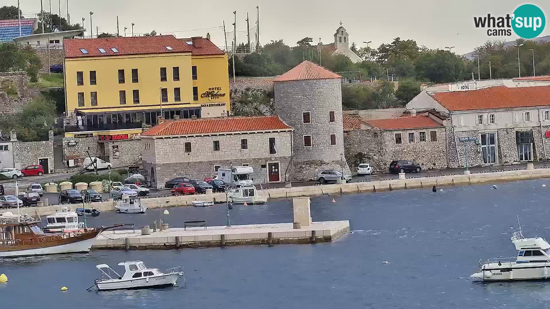 Livecam Senj – Vue panoramique de Senj riva