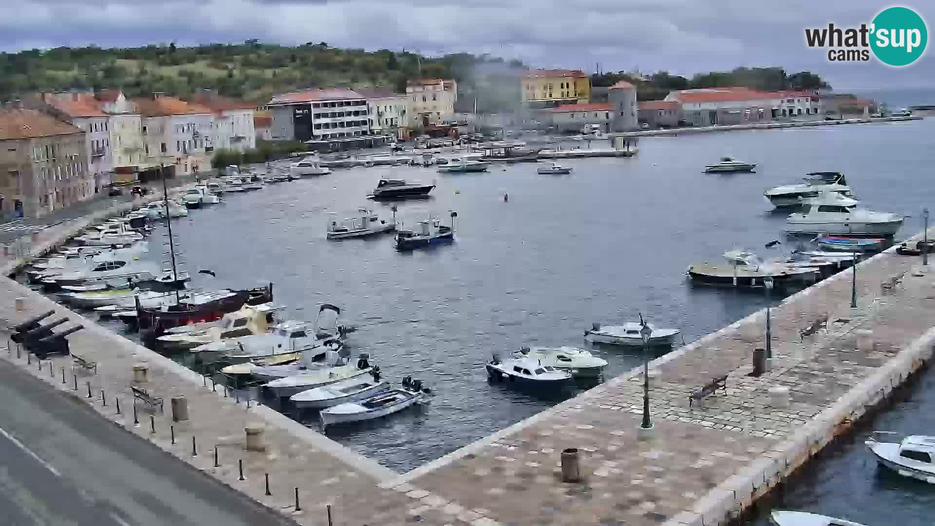 Livecam Senj – Vue panoramique de Senj riva