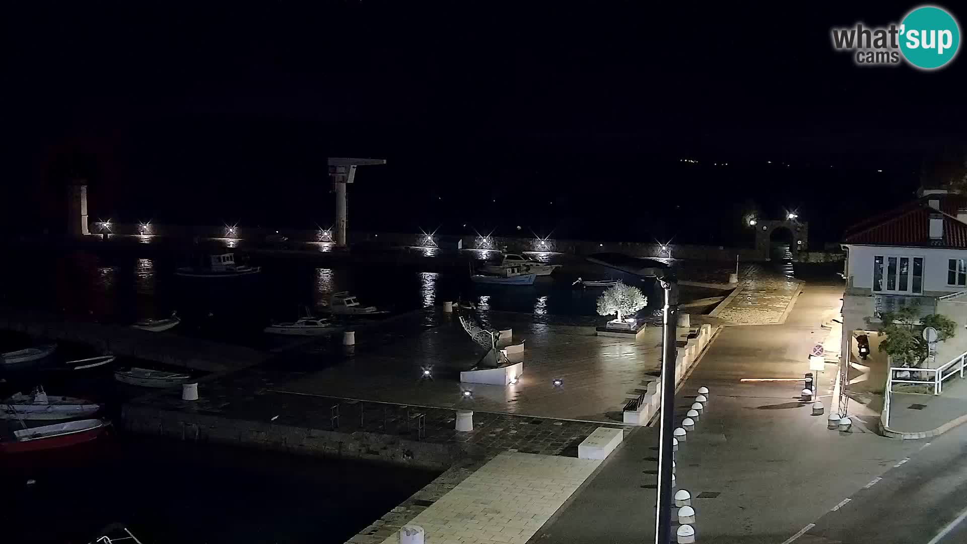 Livecam Senj – Vue panoramique de Senj riva