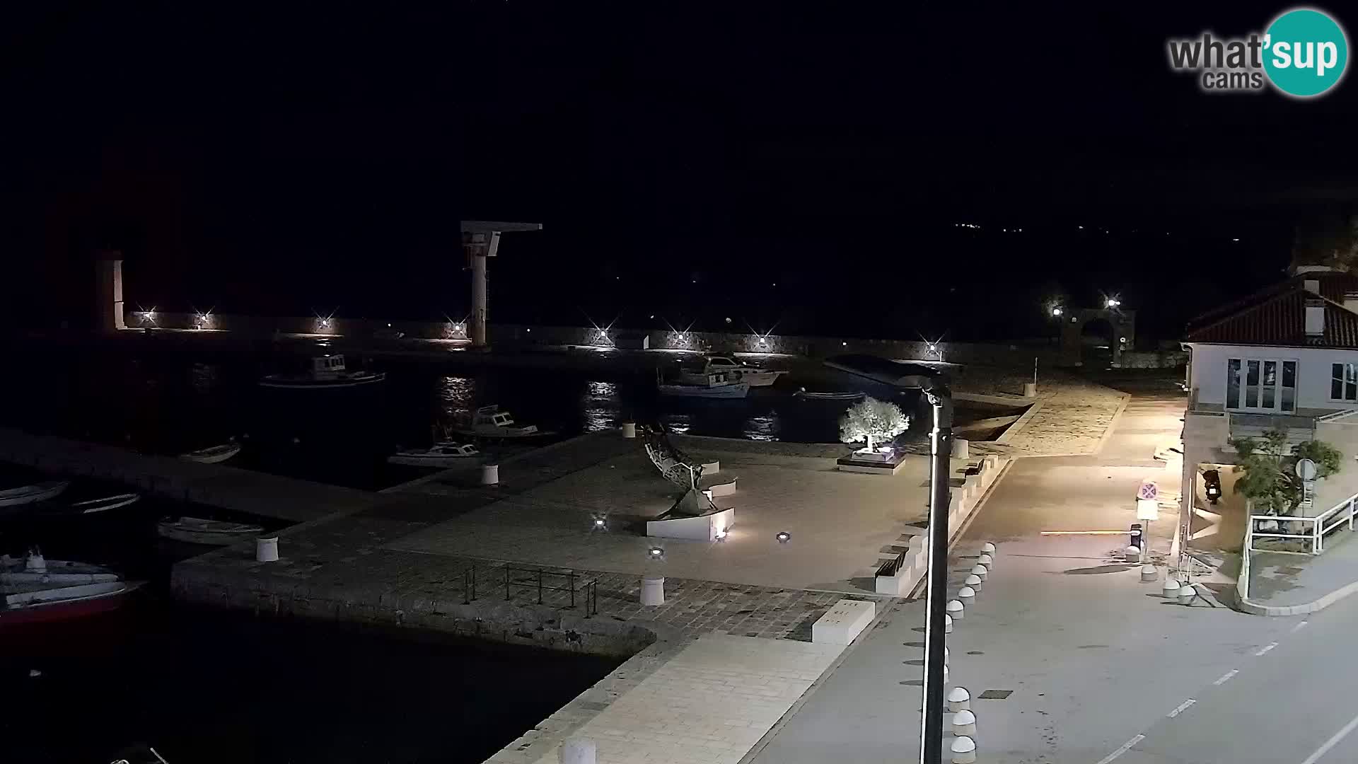 Webcam Senj – Panoramablick auf die Riva Senj