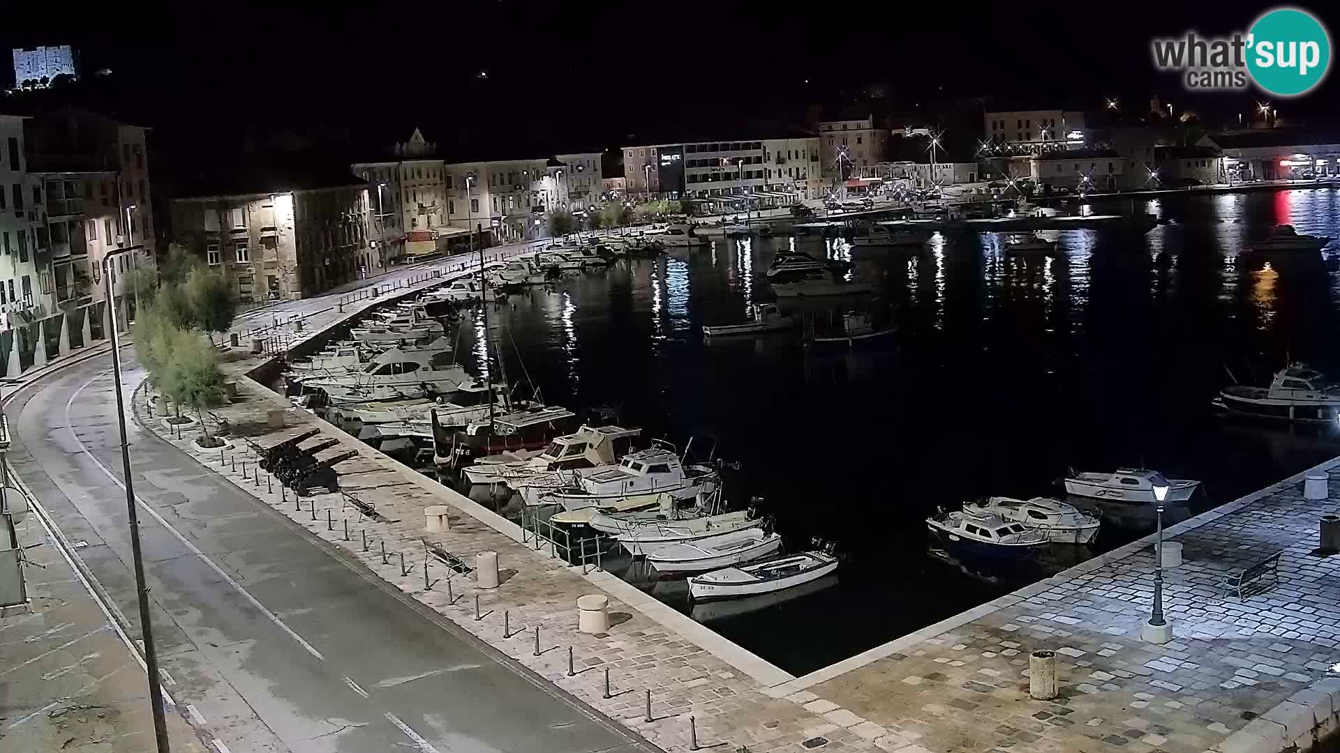 Livecam Senj – Vue panoramique de Senj riva
