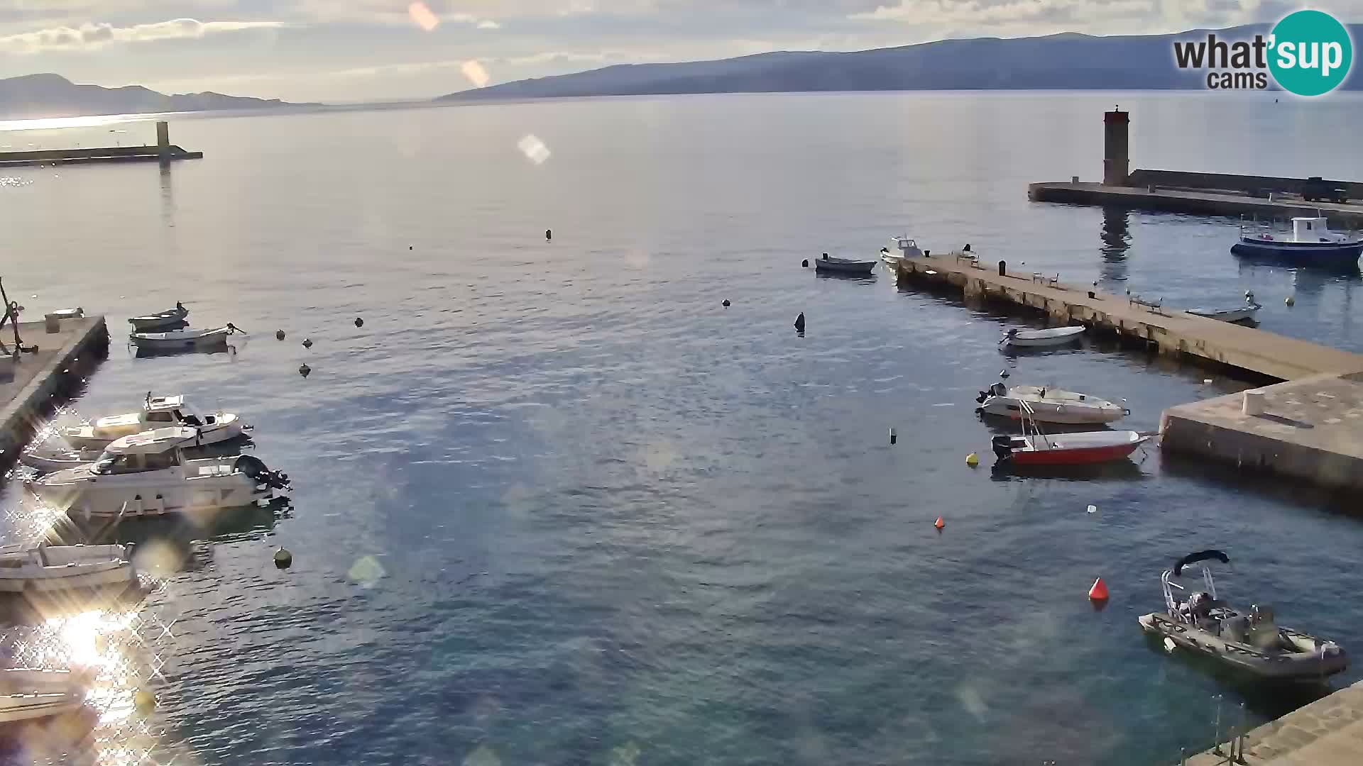 Livecam Senj – Vue panoramique de Senj riva