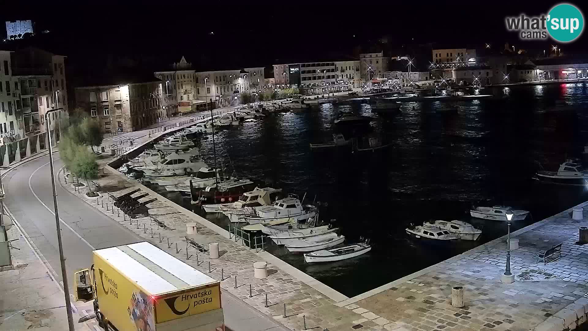 Livecam Senj – Vue panoramique de Senj riva