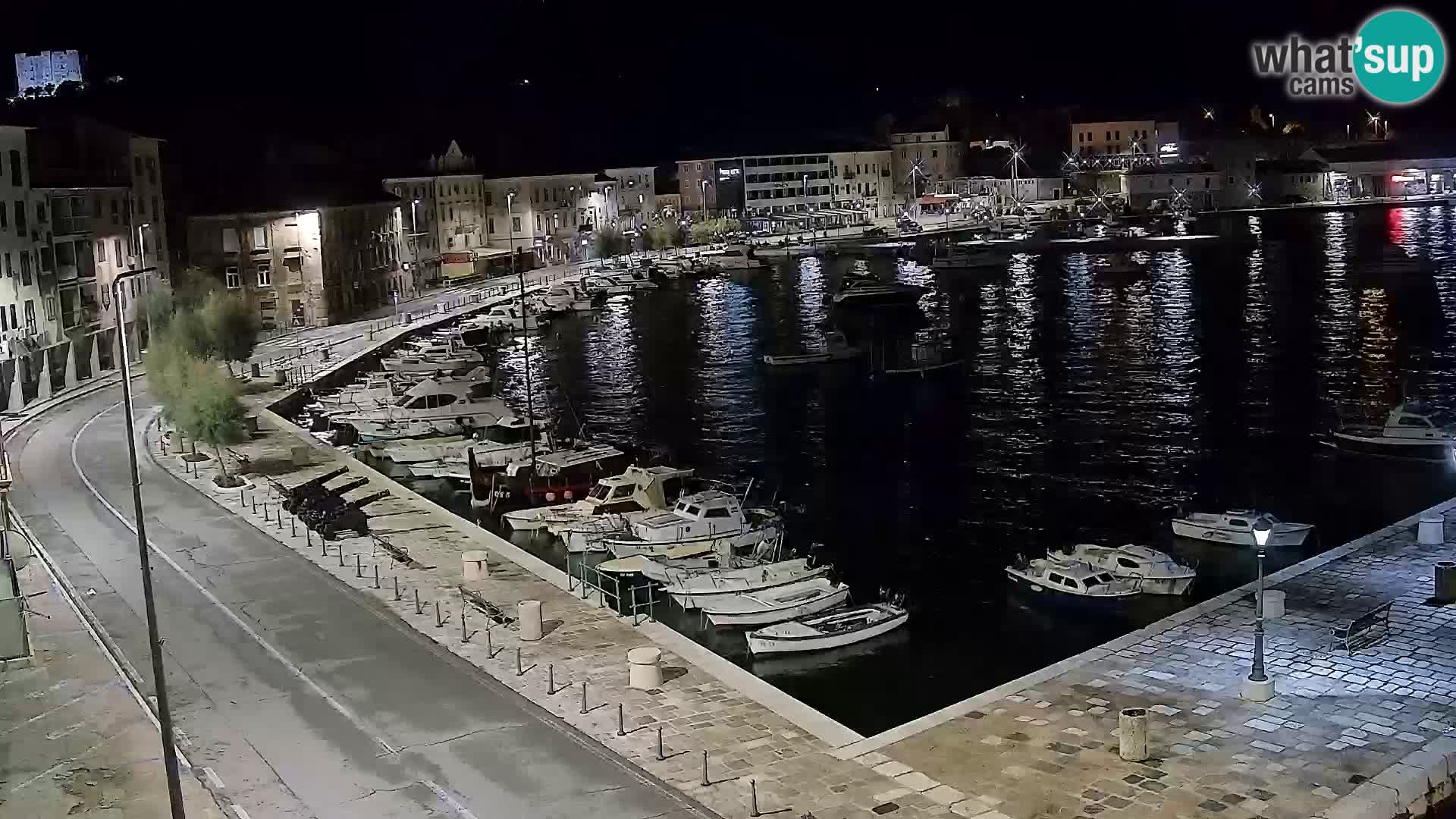 Livecam Senj – Vue panoramique de Senj riva