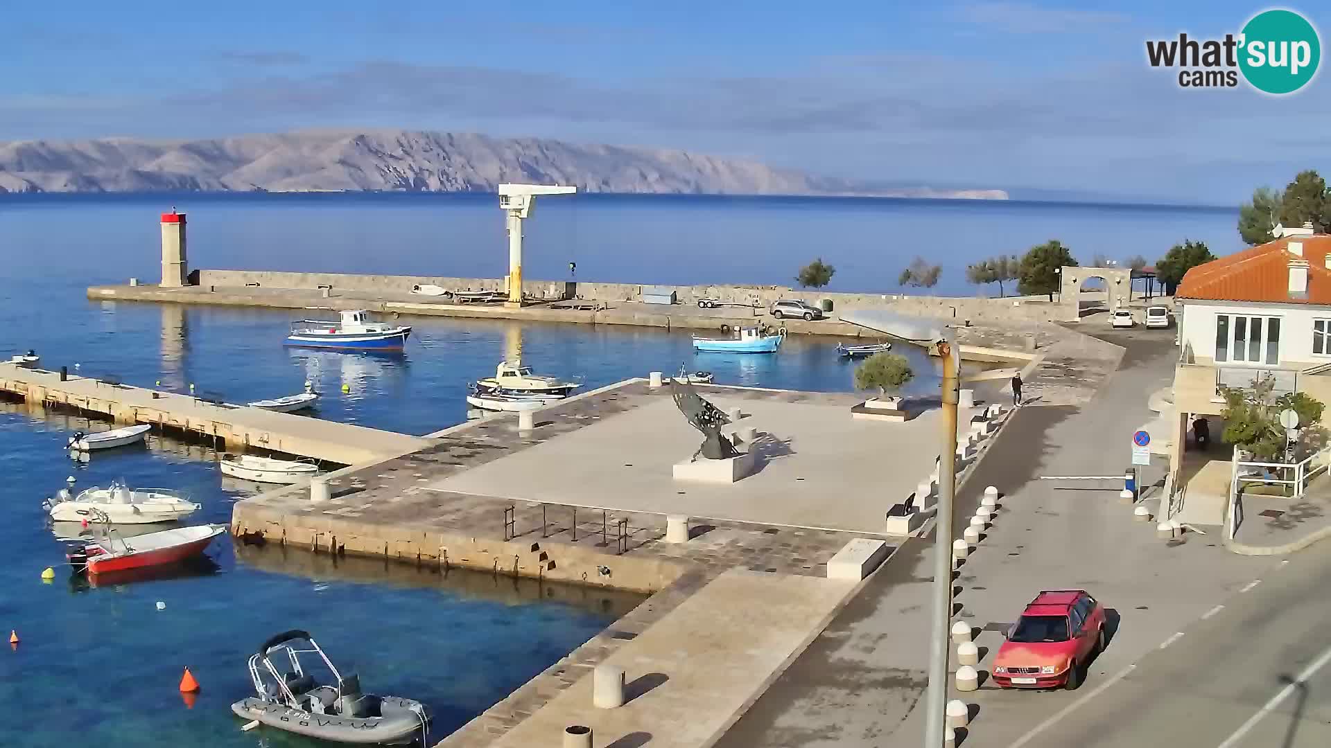 Livecam Senj – Vue panoramique de Senj riva