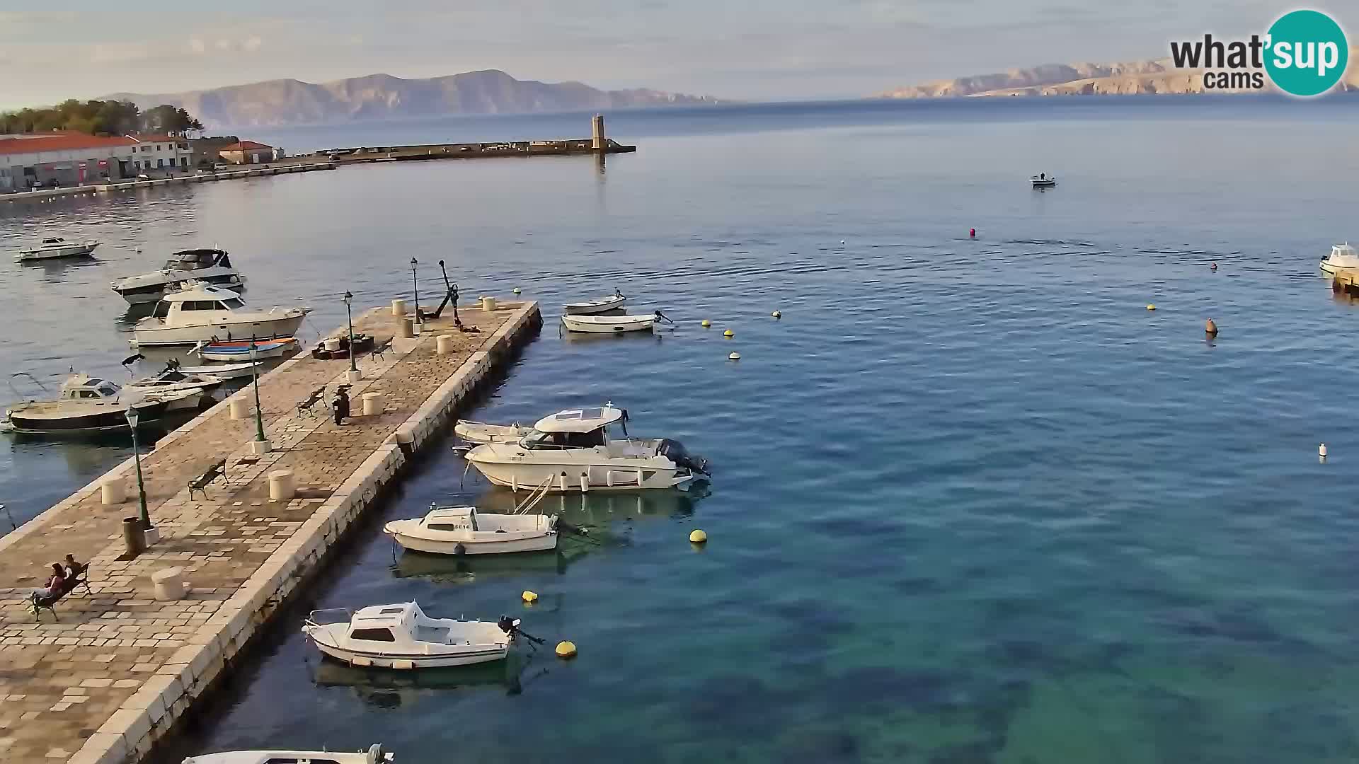 Webcam Senj – Panoramablick auf die Riva Senj