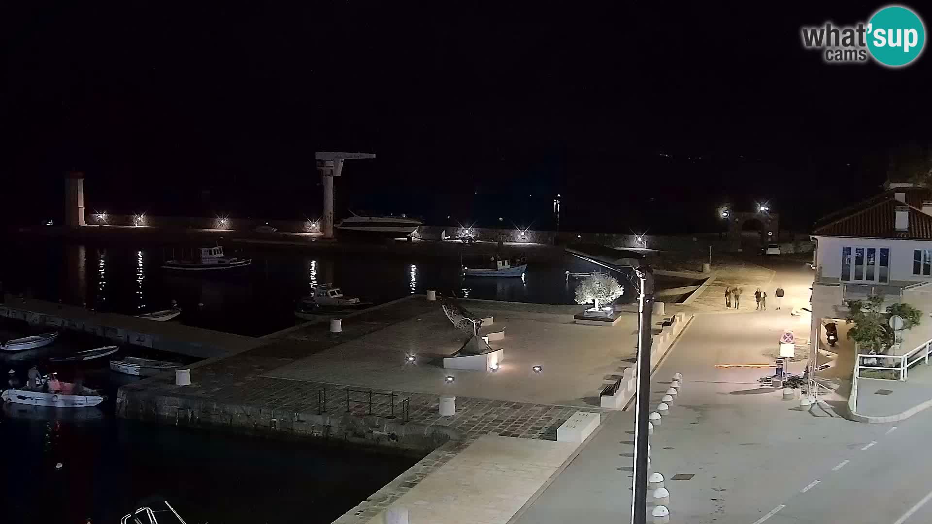 Webcam Senj – Panoramablick auf die Riva Senj