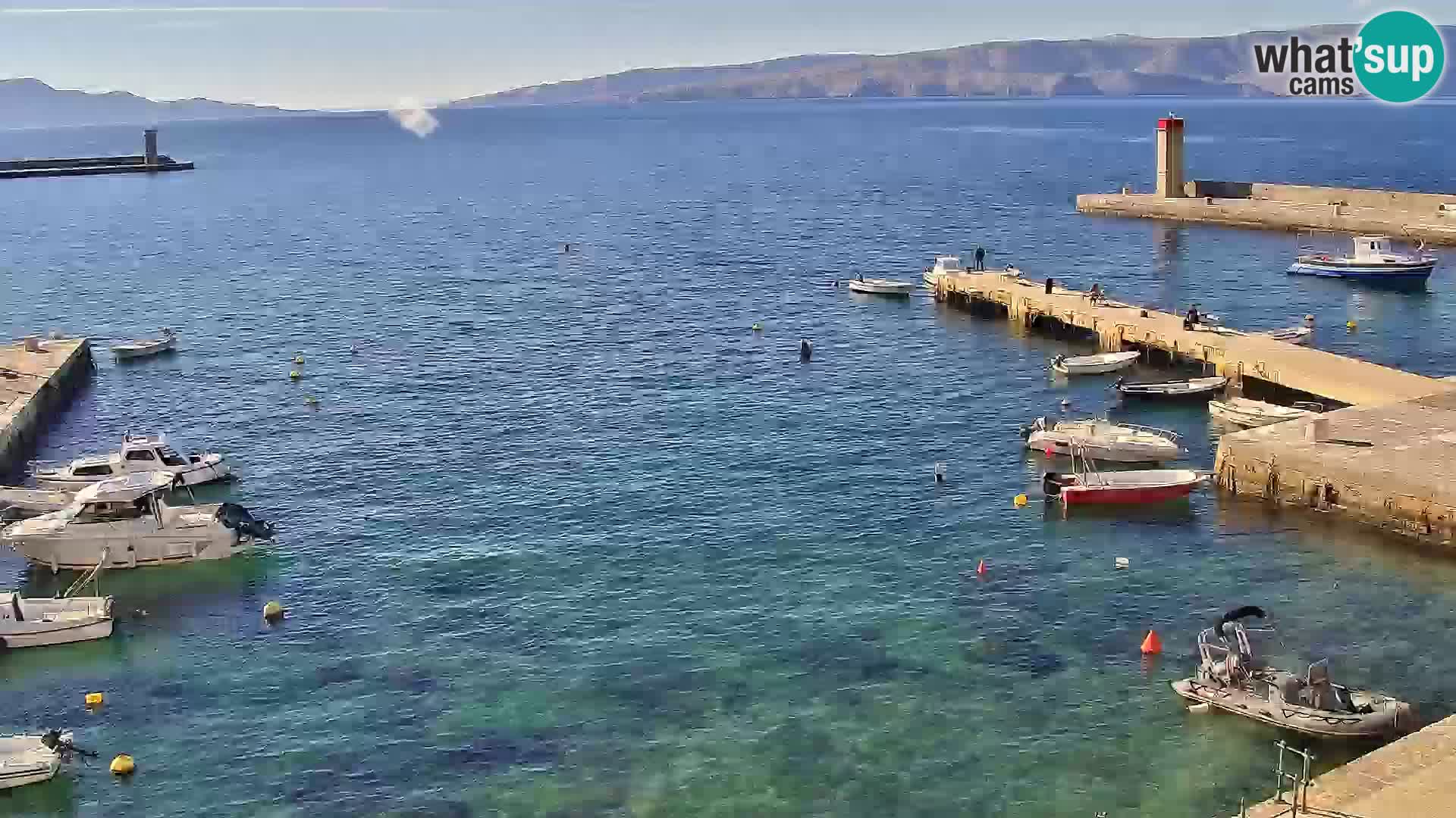 Livecam Senj – Vue panoramique de Senj riva